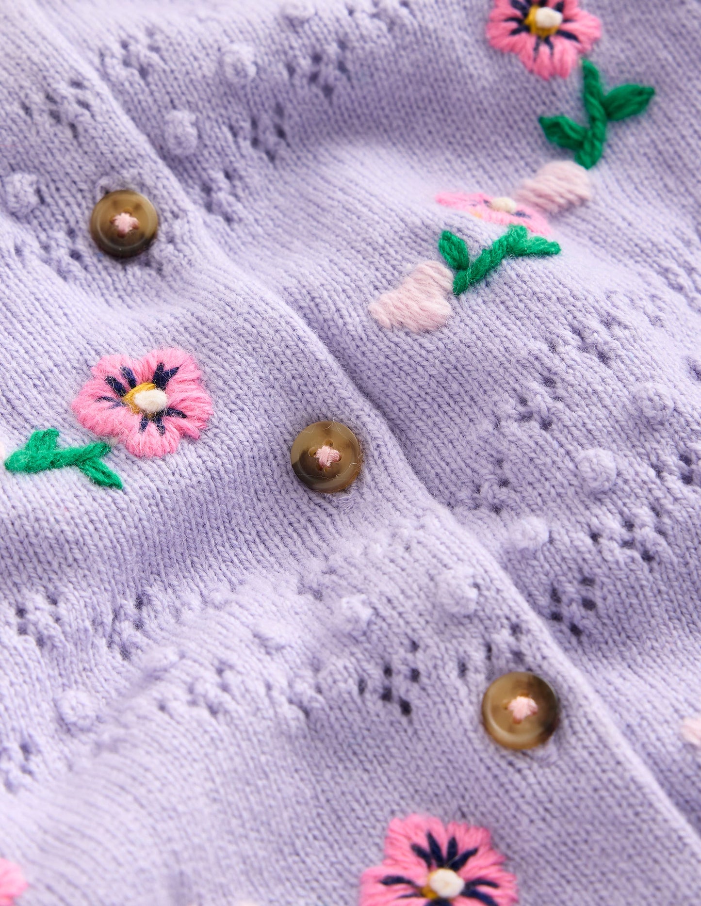 Faye Embroidered Cardigan-Misty Lavender