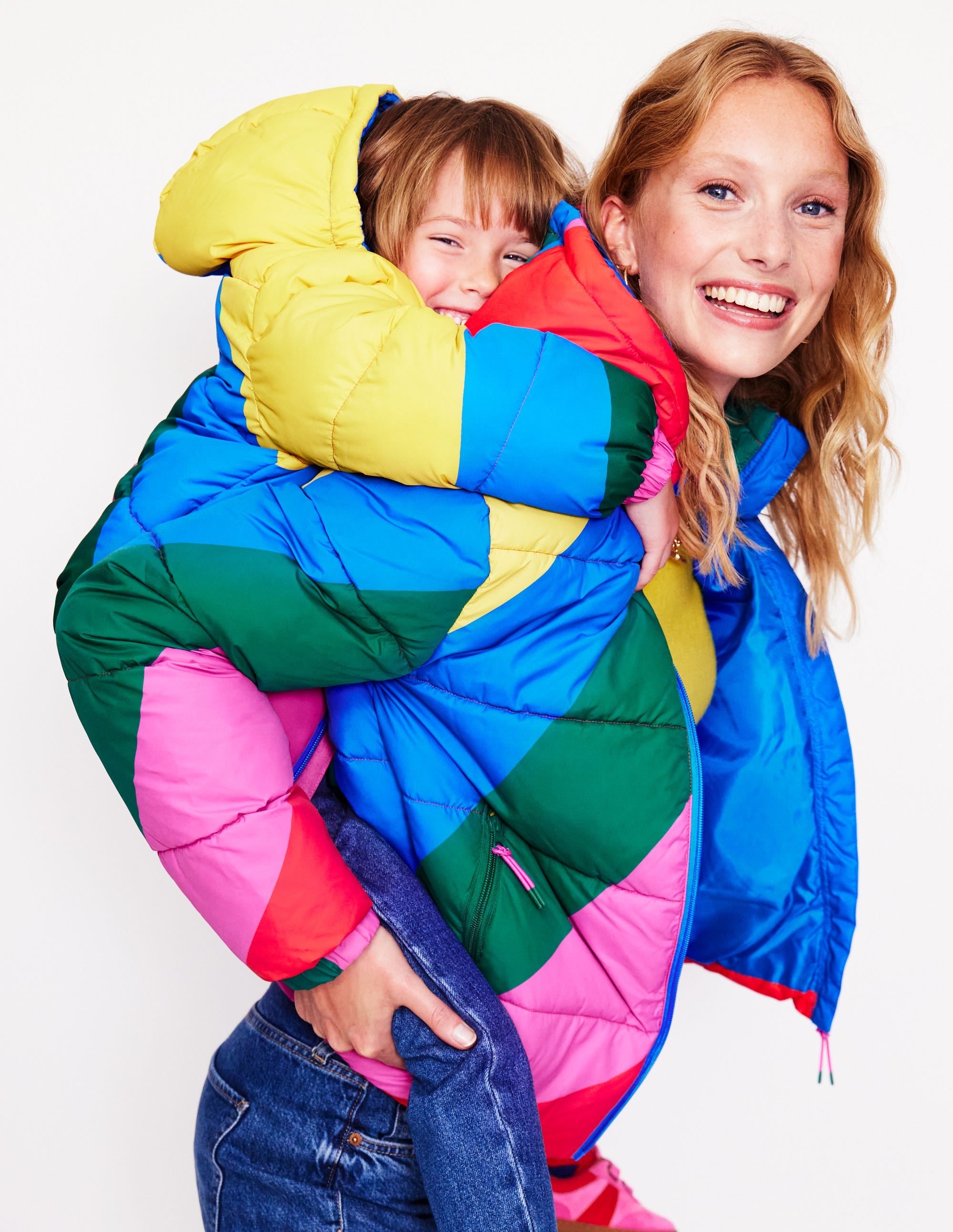 Fun Padded Coat-Rainbow Wave - Image 7