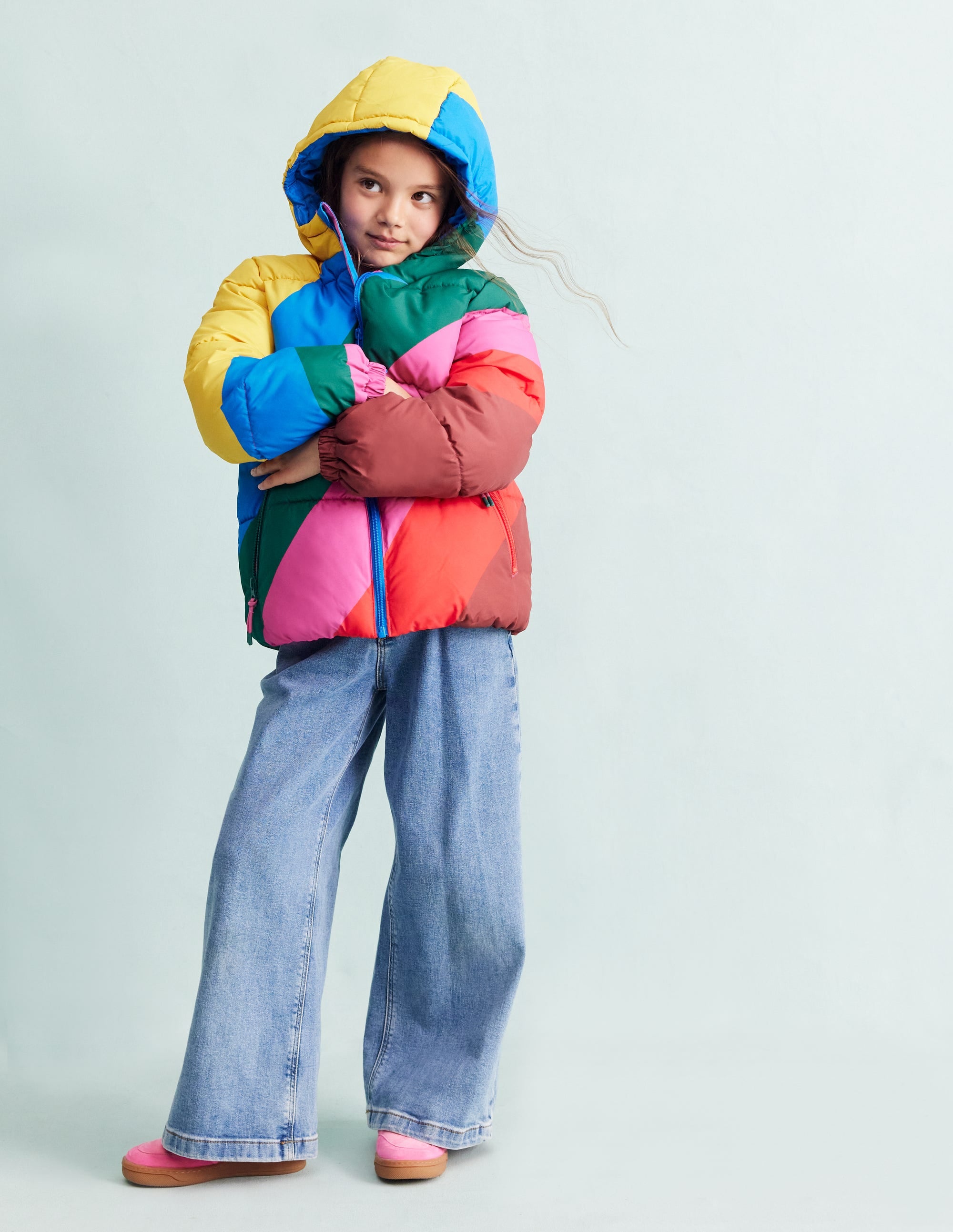 Fun Padded Coat-Rainbow Wave - Image 10