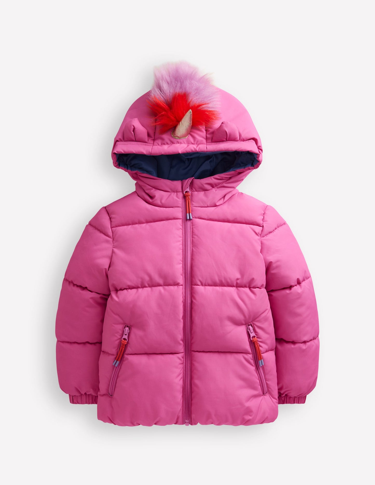 Fun Padded Coat-Pink Unicorn