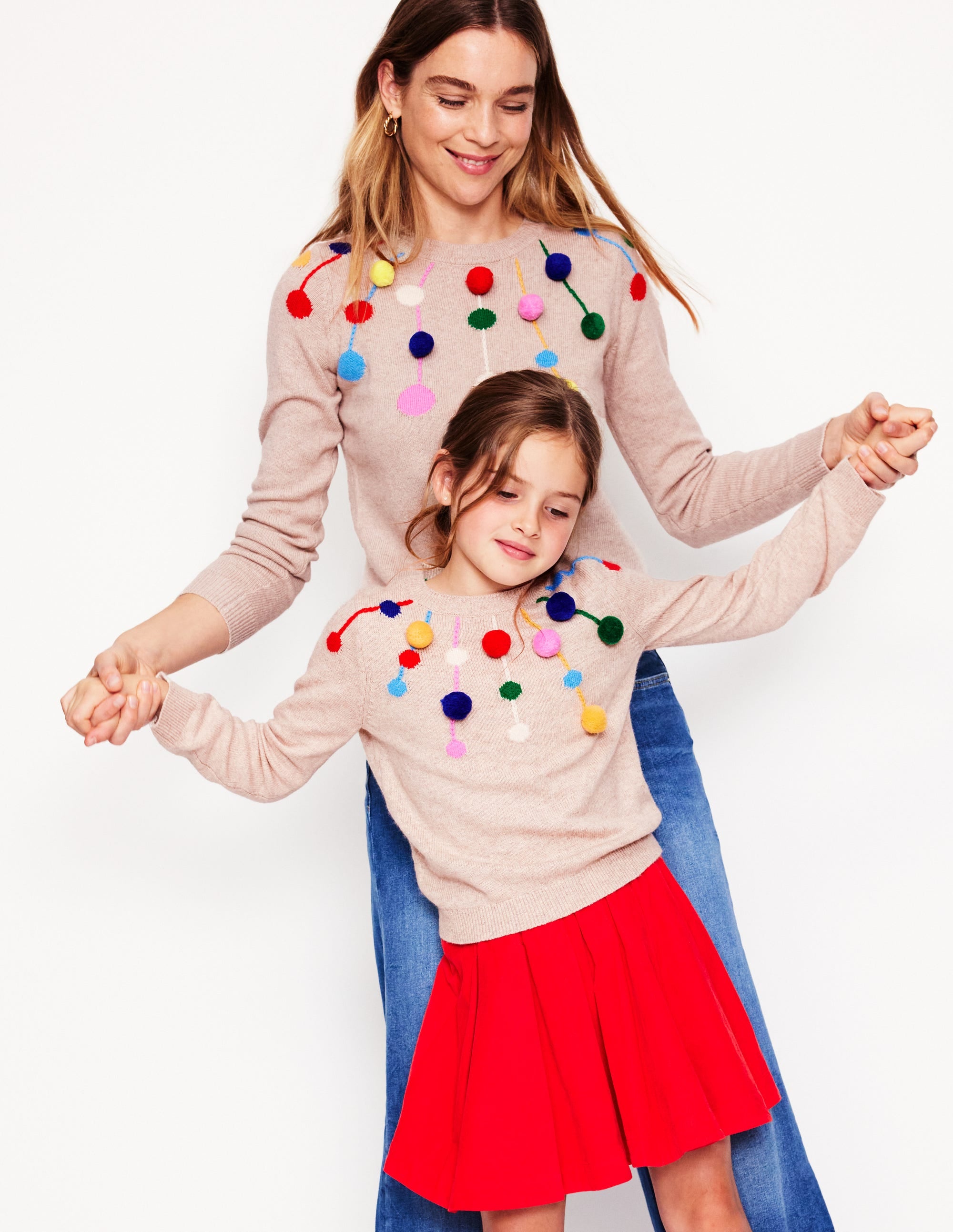 Pom Pom Jumper-Oatmeal Pom Pom - Image 4