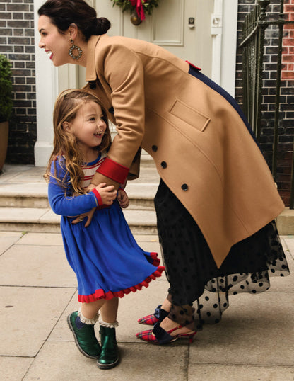 Nutcracker Knitted Dress-College Navy