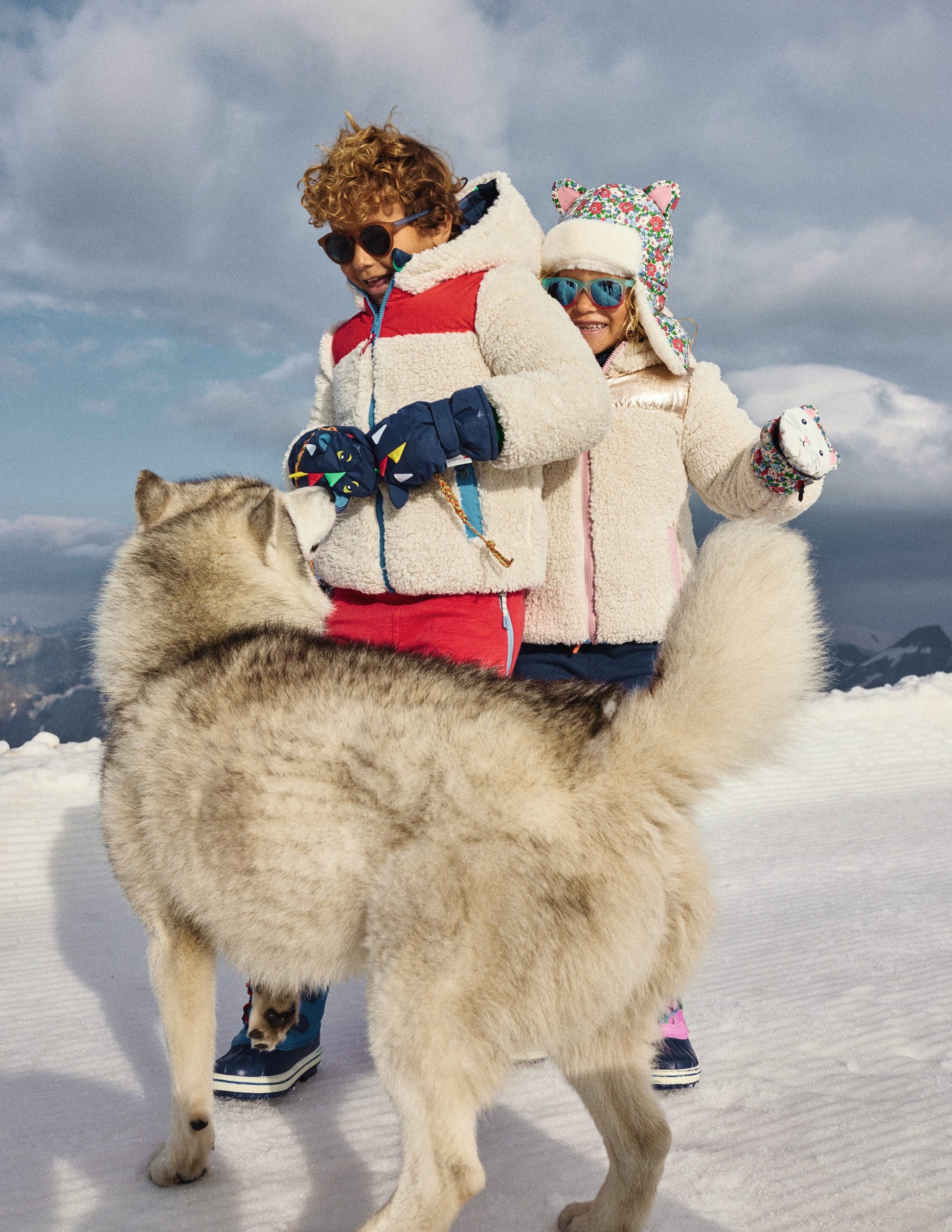 Reversible Cosy Borg Coat-Pink Metallic Colourblock-5