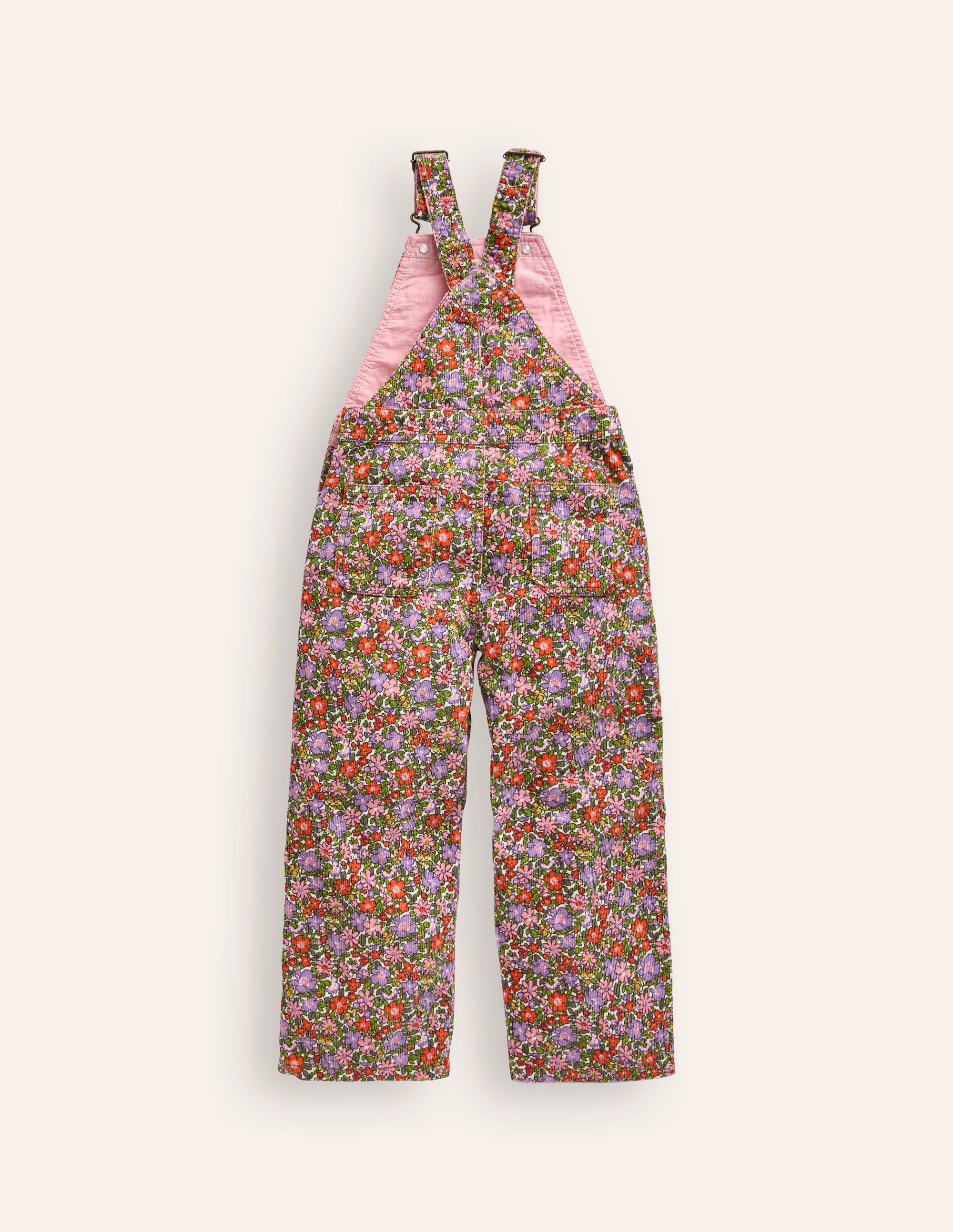 Straight Leg Dungaree-Aster Purple Flowerbed - Image 2