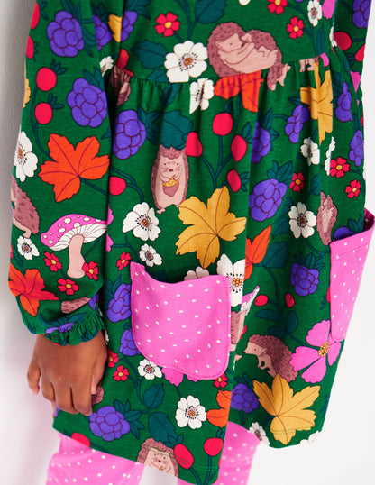 Print Tunic and Leggings Set -Highland Green Hedgehogs