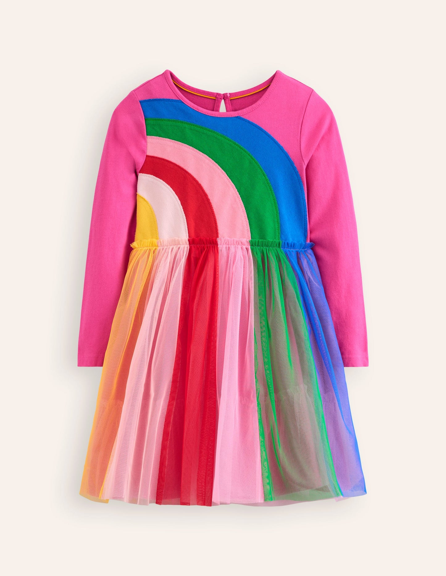 Rainbow Tulle Dress-Tickled Pink Rainbow