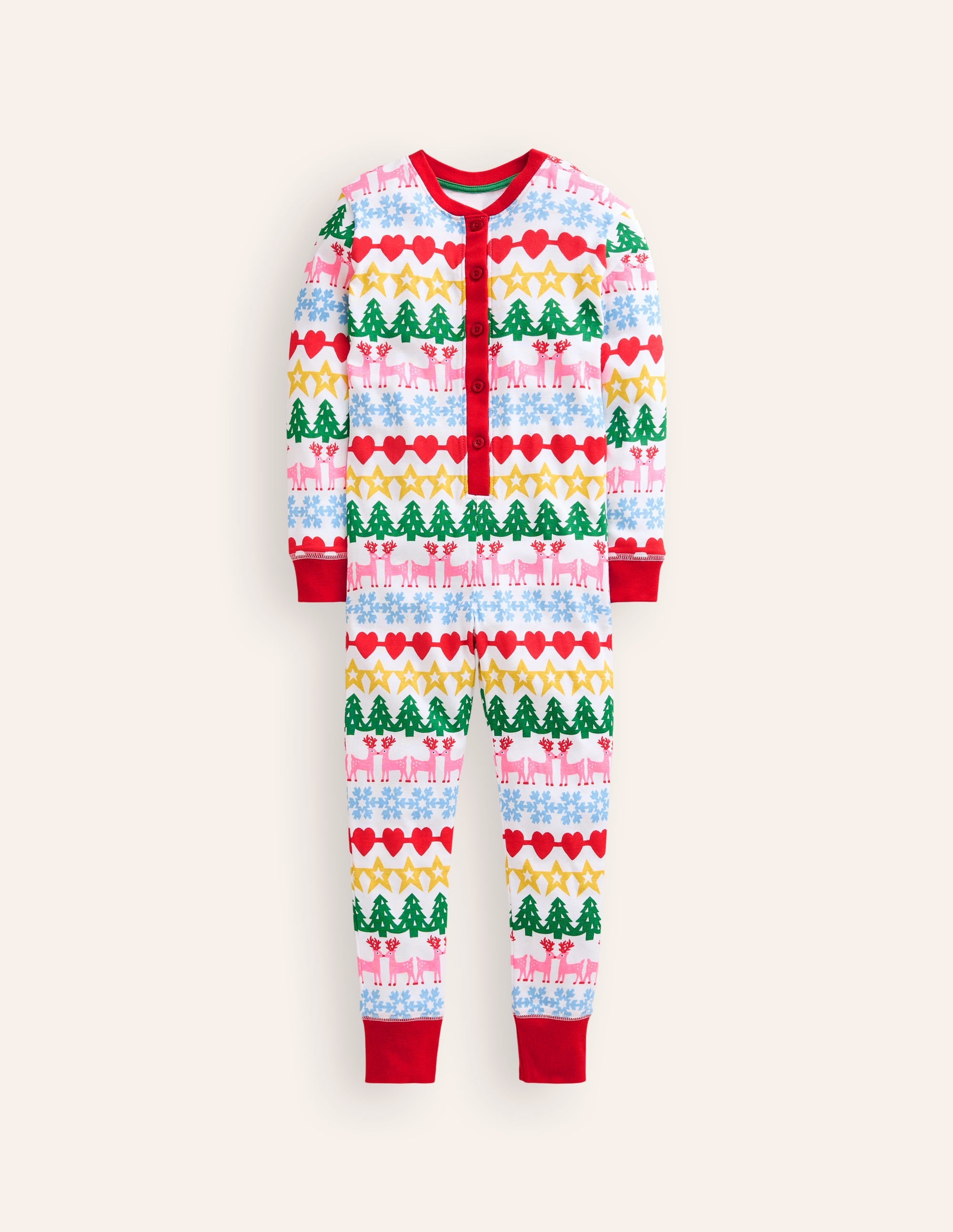 Snug All-In-One Pyjama-Christmas Fair Isle - Image 1