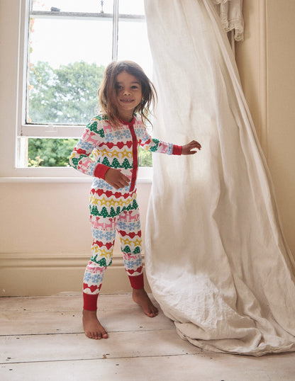 Snug All-In-One Pyjama-Christmas Fair Isle