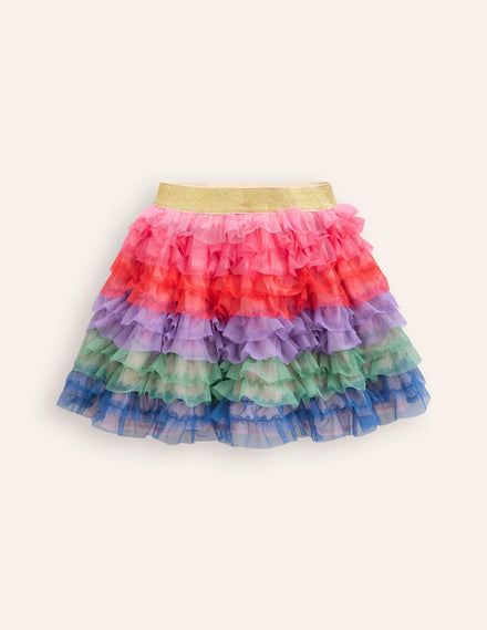 Rainbow Tulle Skirt-Multi Rainbow