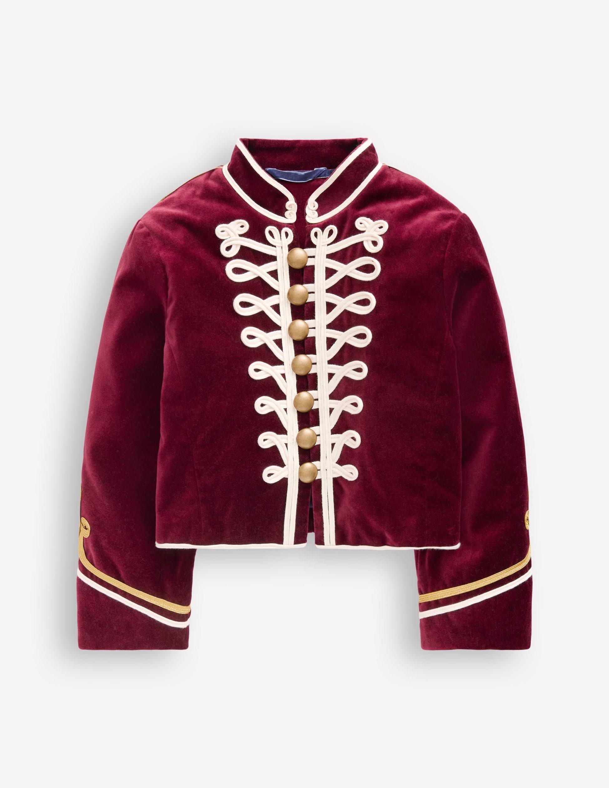 Velvet Military Jacket-Cabernet-1