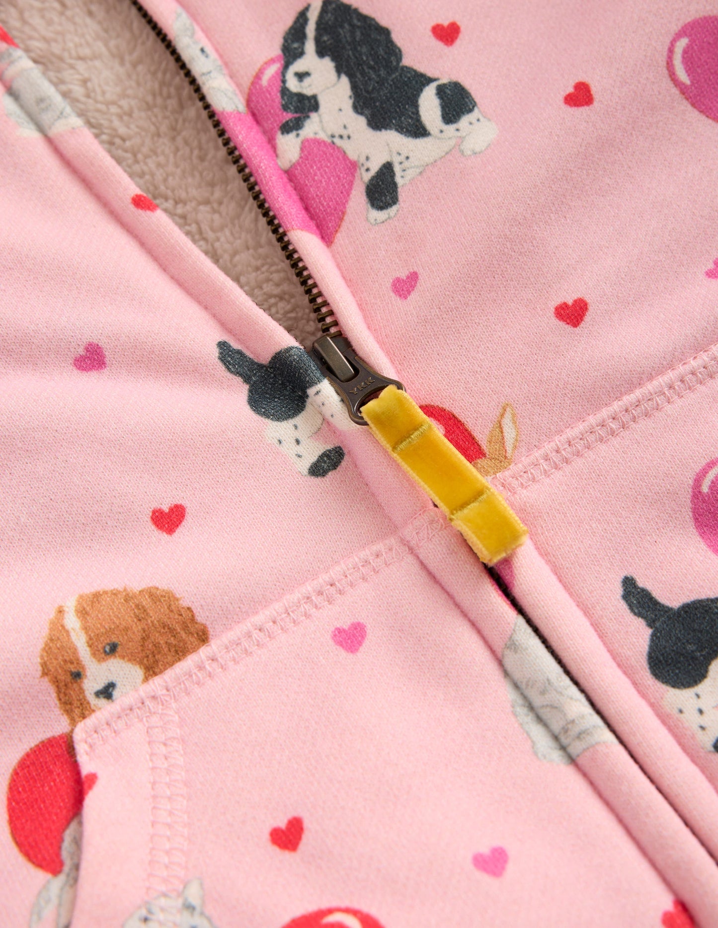 Shaggy-lined Hoodie-Chalk Pink Valentines Pets