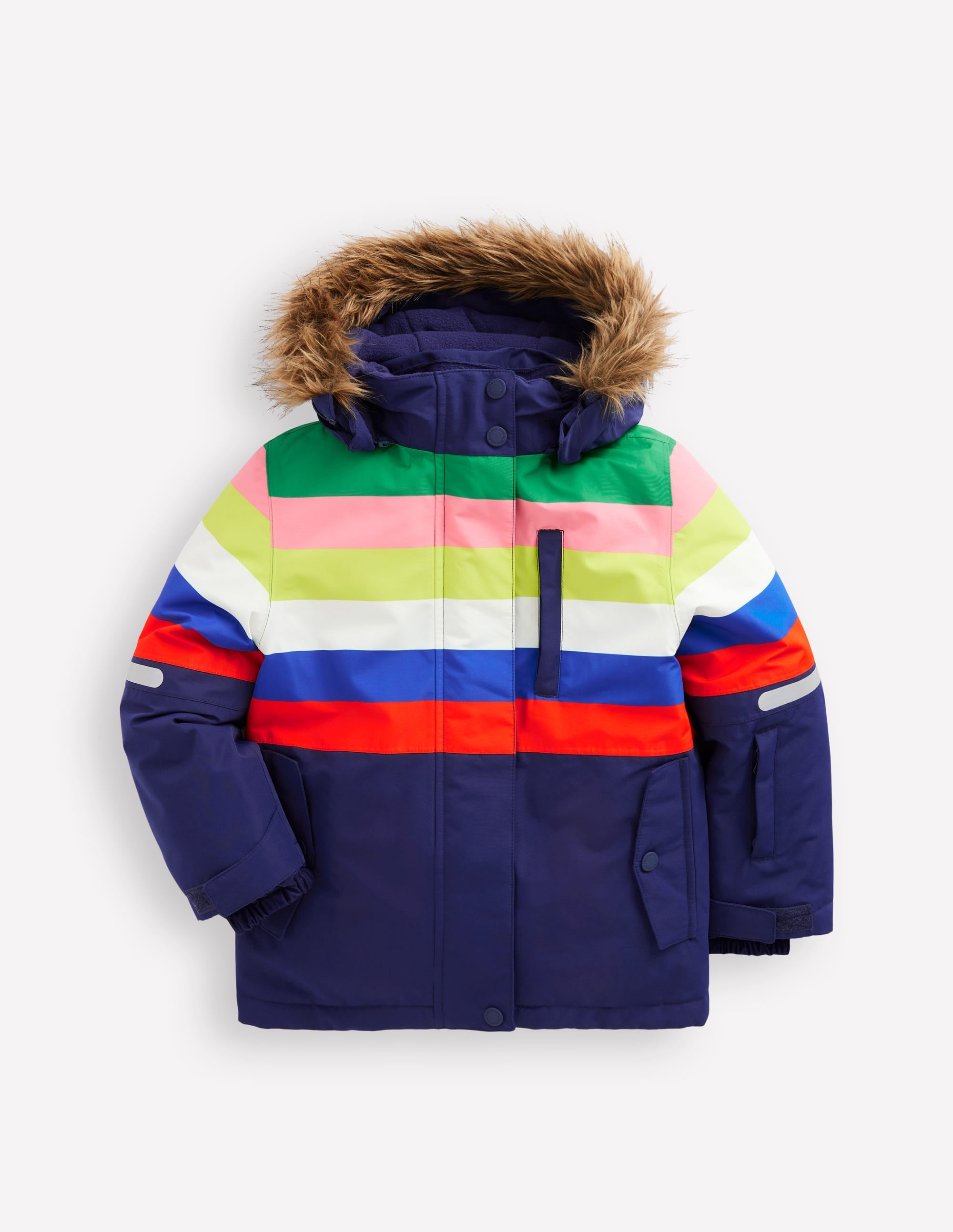 All-Weather Waterproof Coat-Rainbow Stripe - Image 1