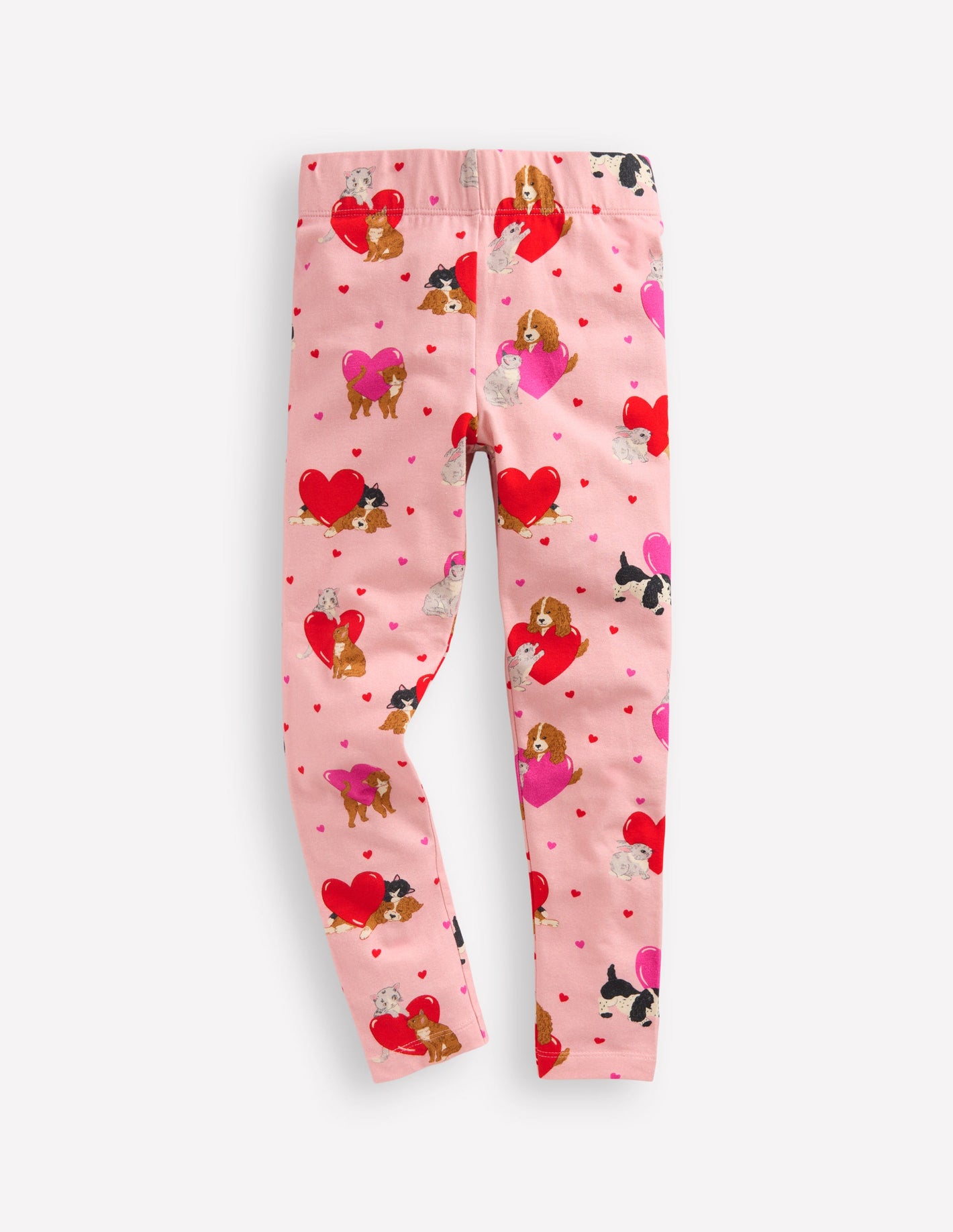 Fun Leggings-Chalk Pink Valentines Pets