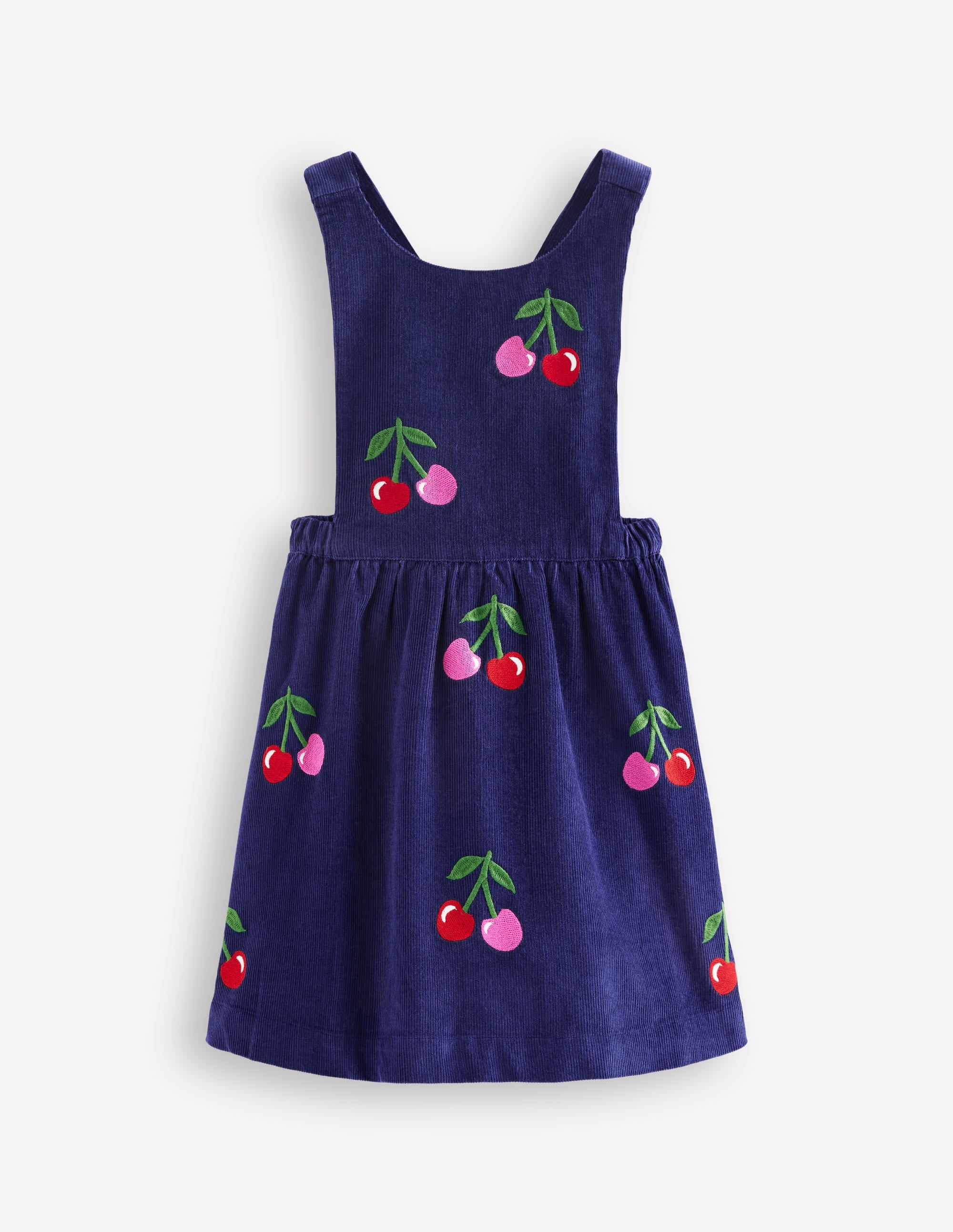 Lucilla Pinafore Dress-Starboard Blue Cherries - Image 1