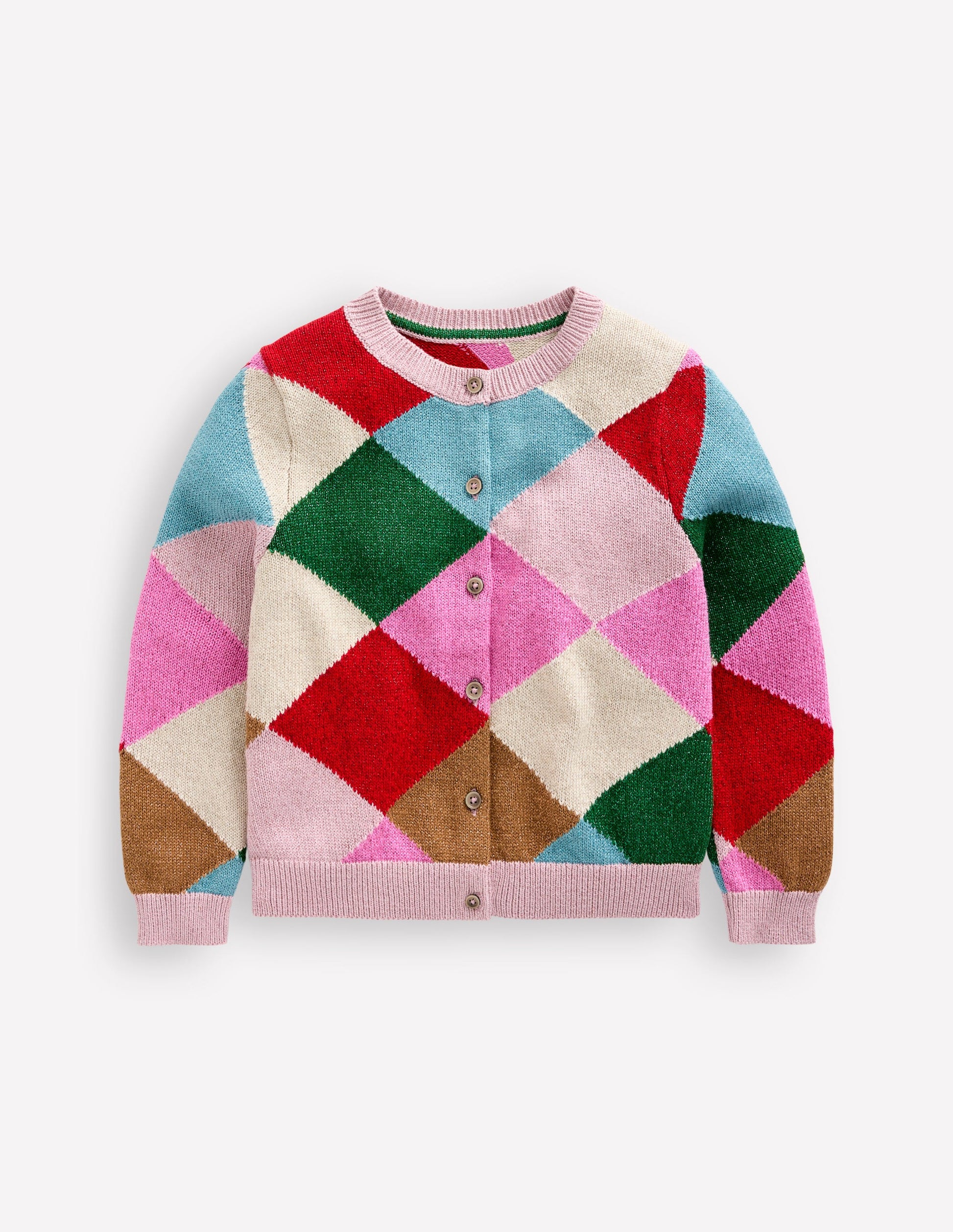Sparkle Cardigan-Rainbow Argyle-1