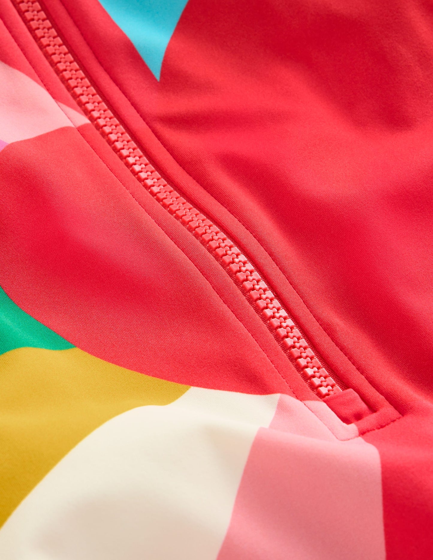 Long-Sleeved Swimsuit-Multi Rainbow Heart