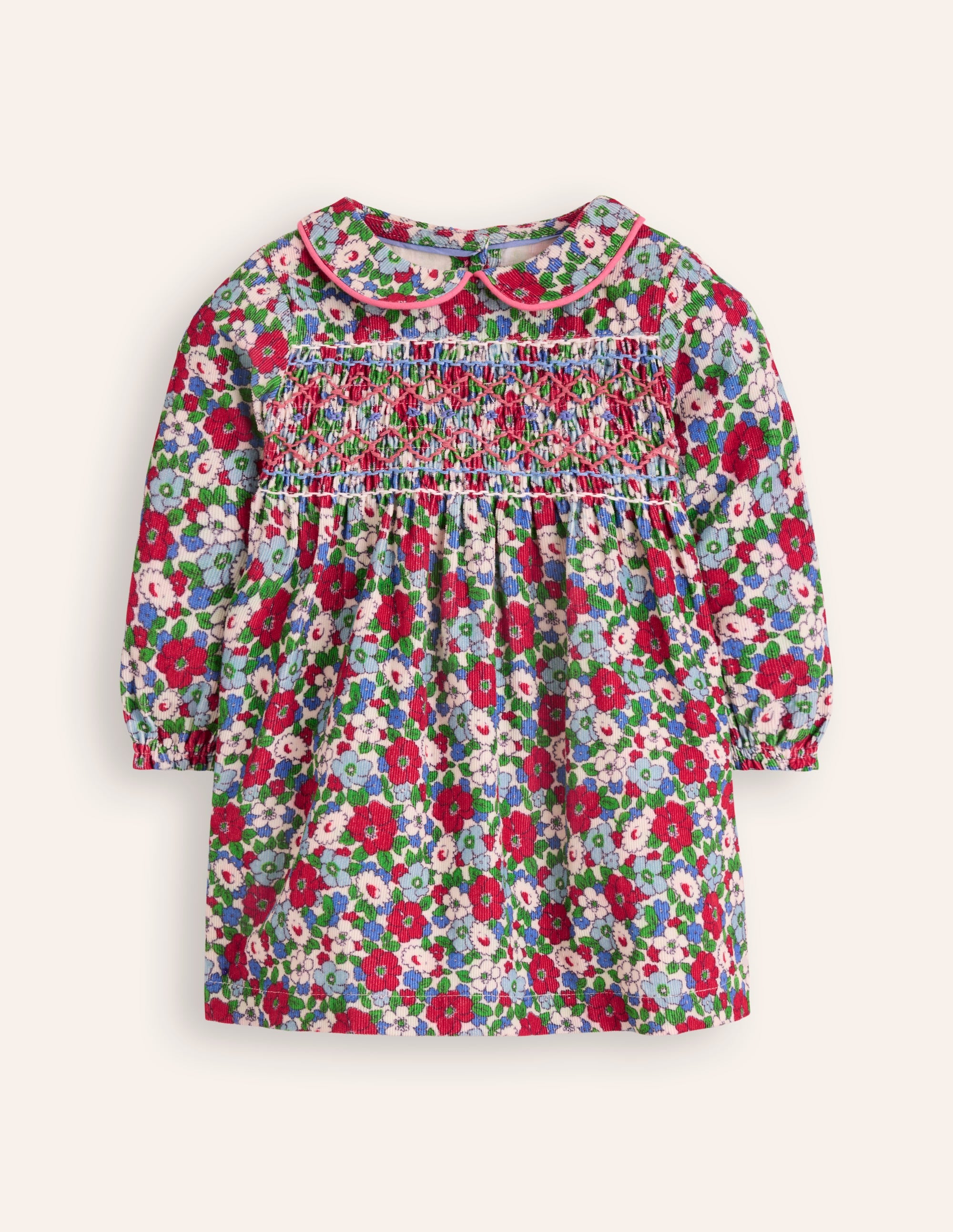 Woven Party Dress-Glacier Blue Floral - Image 1
