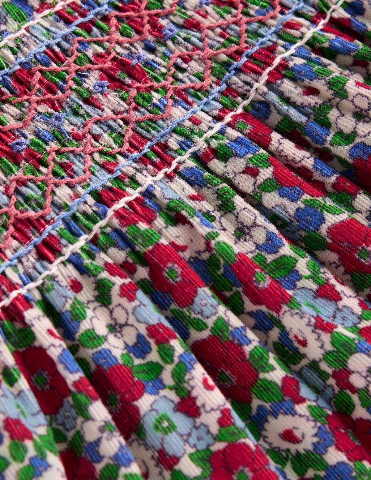 Woven Party Dress-Glacier Blue Floral - Image 3