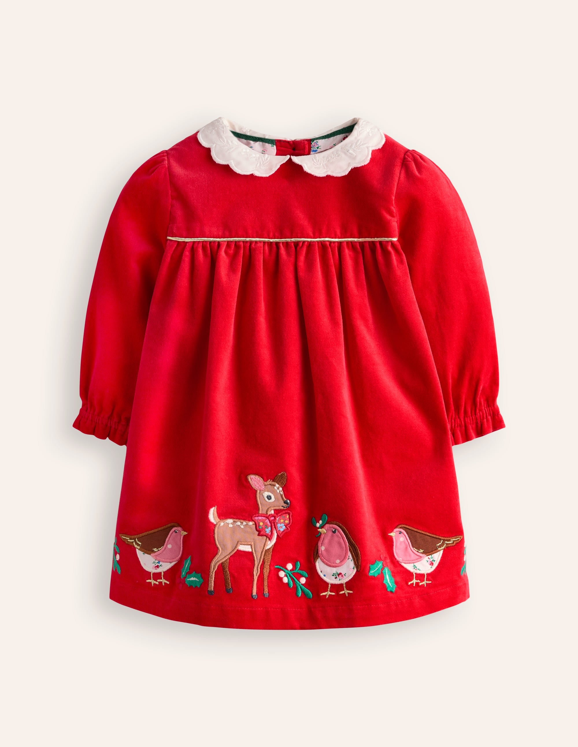 Velvet Dress-Poppy Red - Image 1