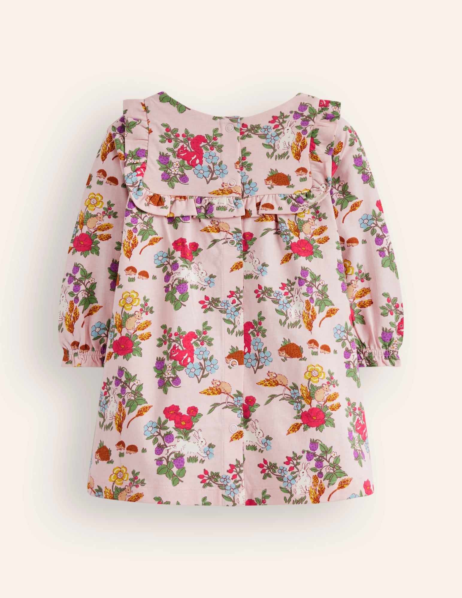 Jersey Ruffle Dress-French Pink Harvest - Image 2