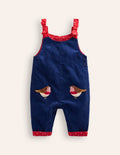Pocket Detail Dungaree-Starboard Blue Robins