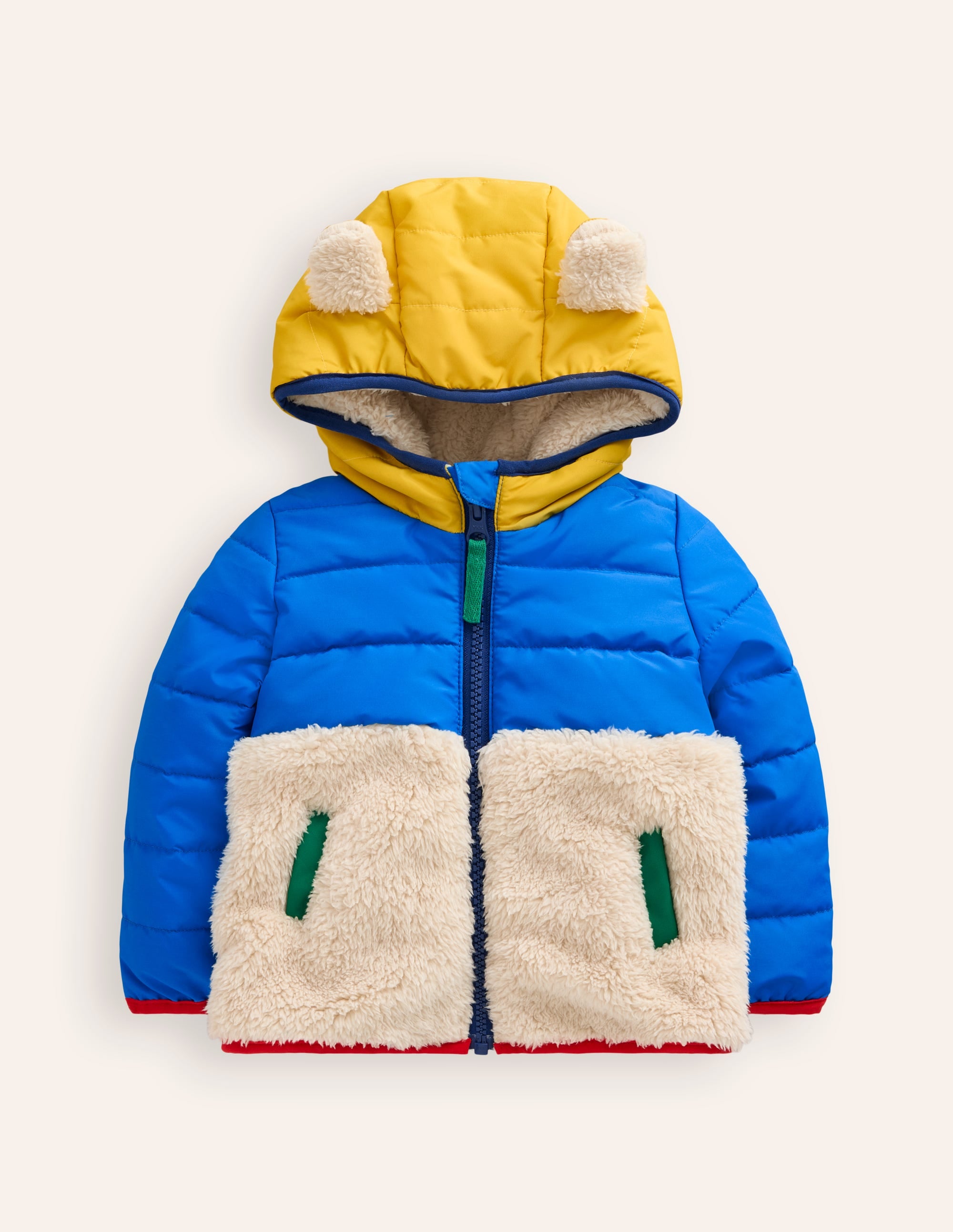 Mixed Borg Jacket-Multi - Image 1