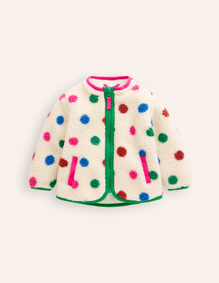 Cosy Borg Jacket-Multi Spot