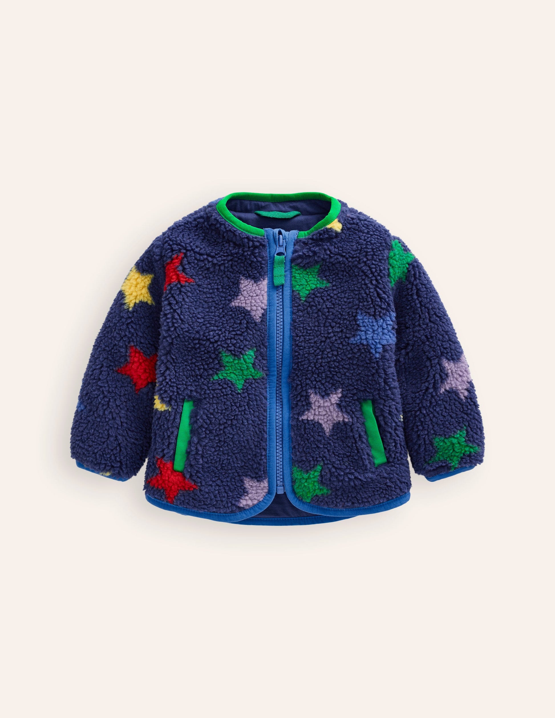 Cosy Borg Jacket-Multi Star-1