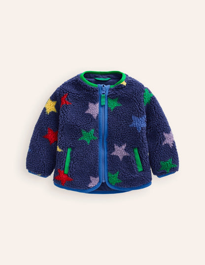 Cosy Borg Jacket-Multi Star-1