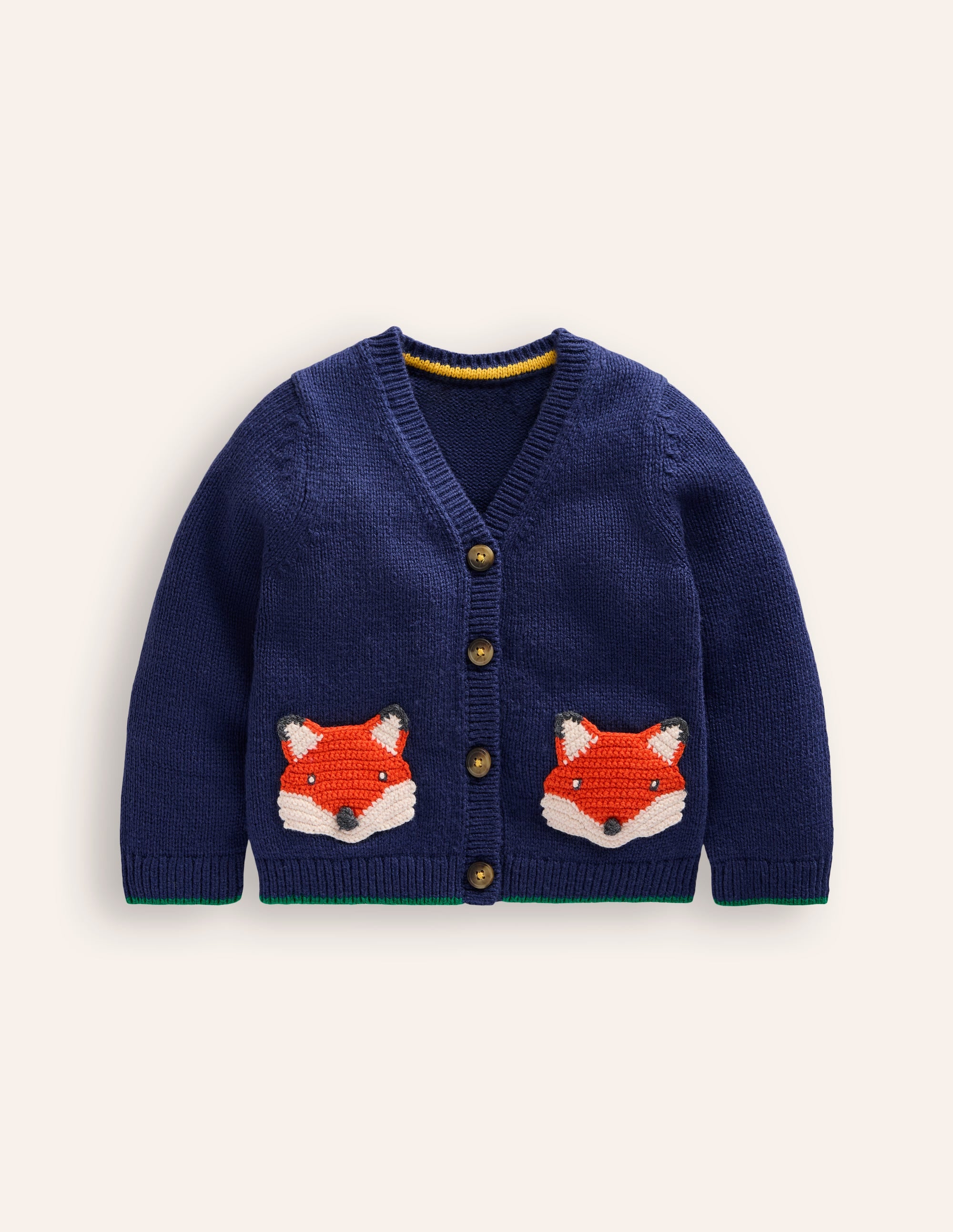 V-Neck Cardigan-Sapphire Blue Foxes - Image 1