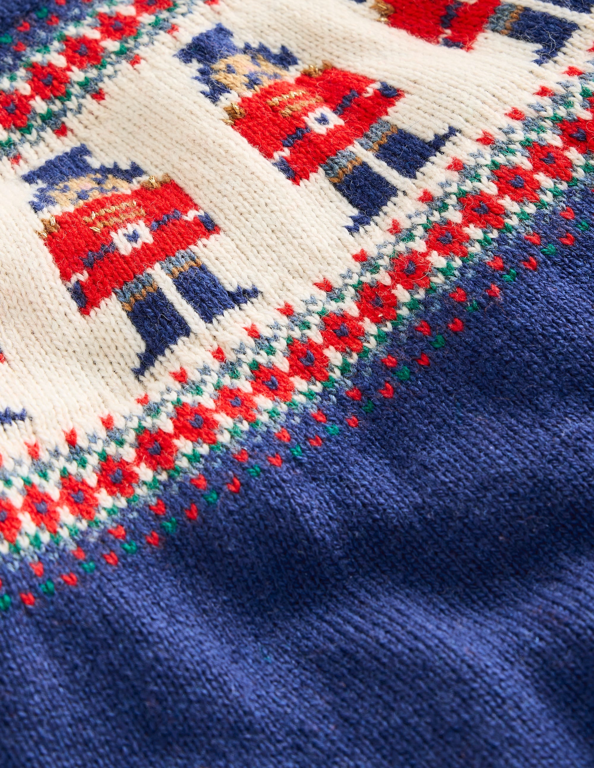 Fair Isle Jumper-Sapphire Blue Nutcracker - Image 3
