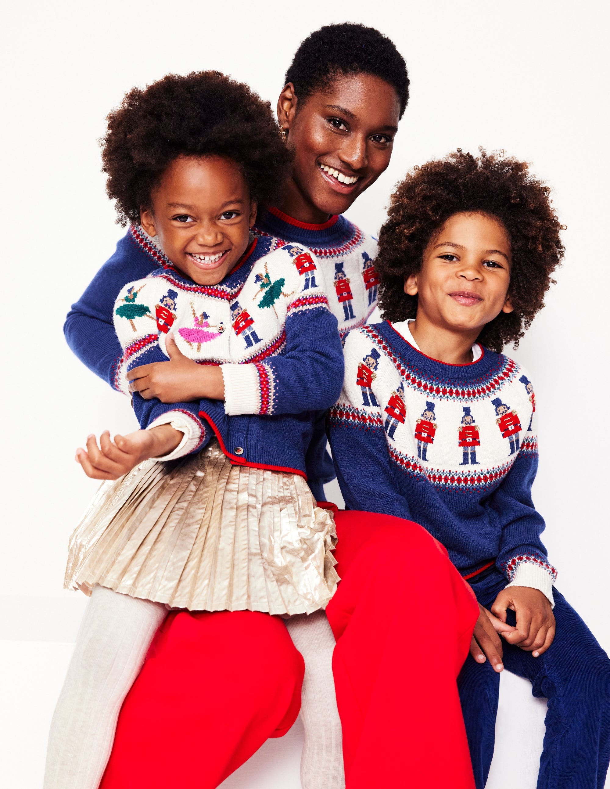 Fair Isle Jumper-Sapphire Blue Nutcracker - Image 4
