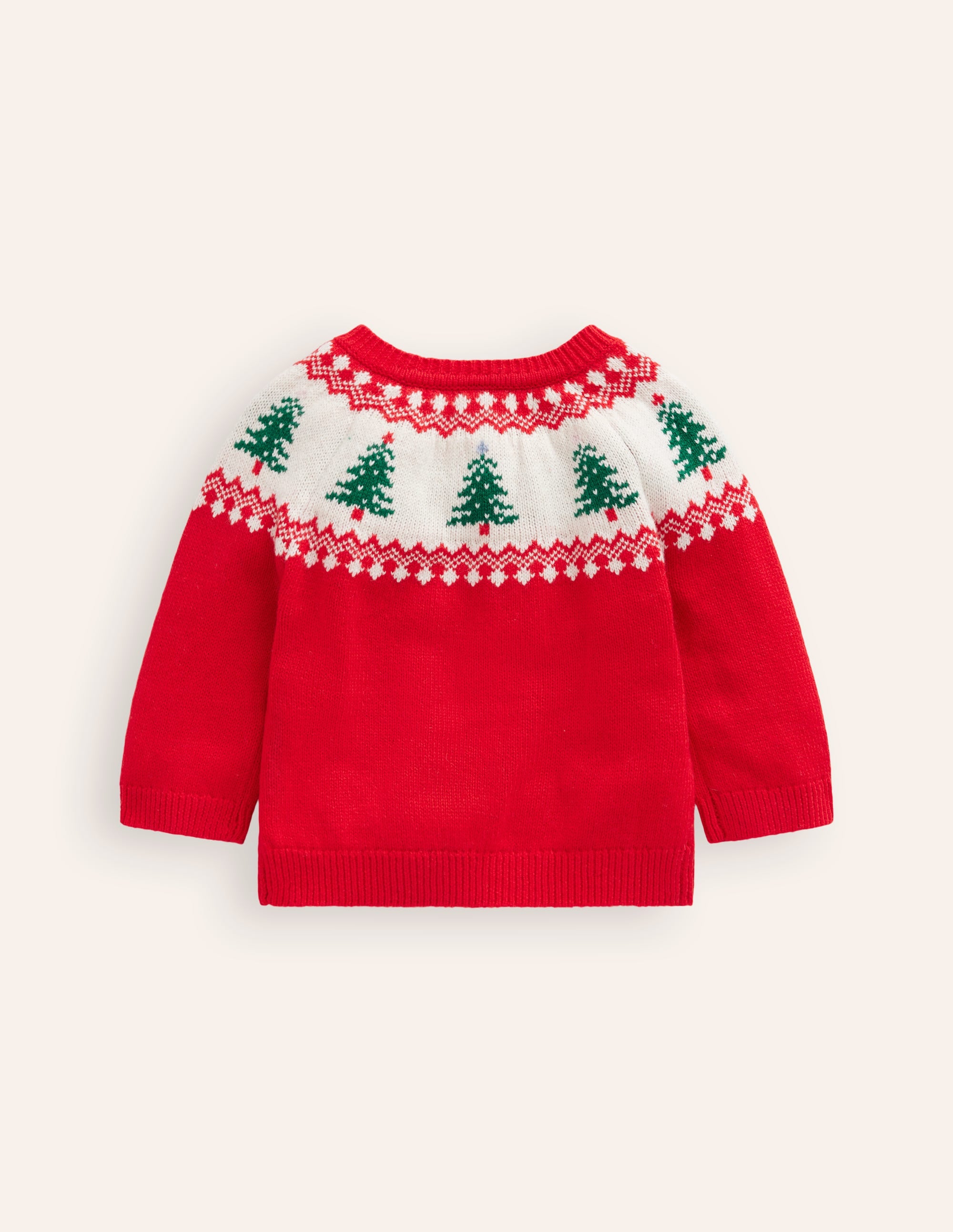 Fair Isle Jumper-Poppy Red Trees - Image 2