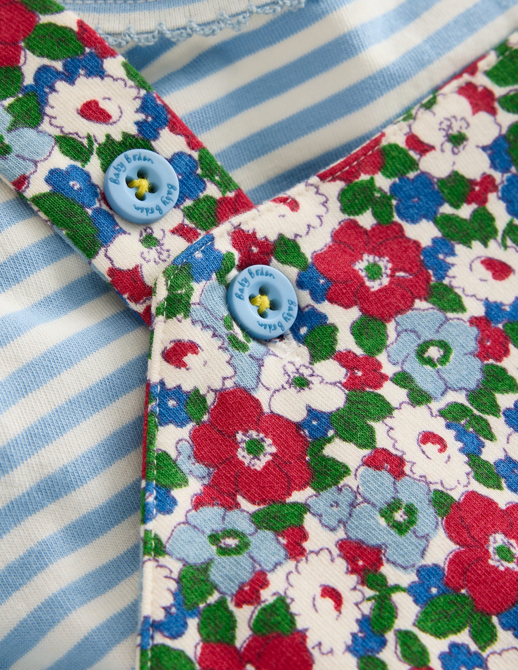Jersey Dungaree Set-Glacier Blue Floral - Image 3