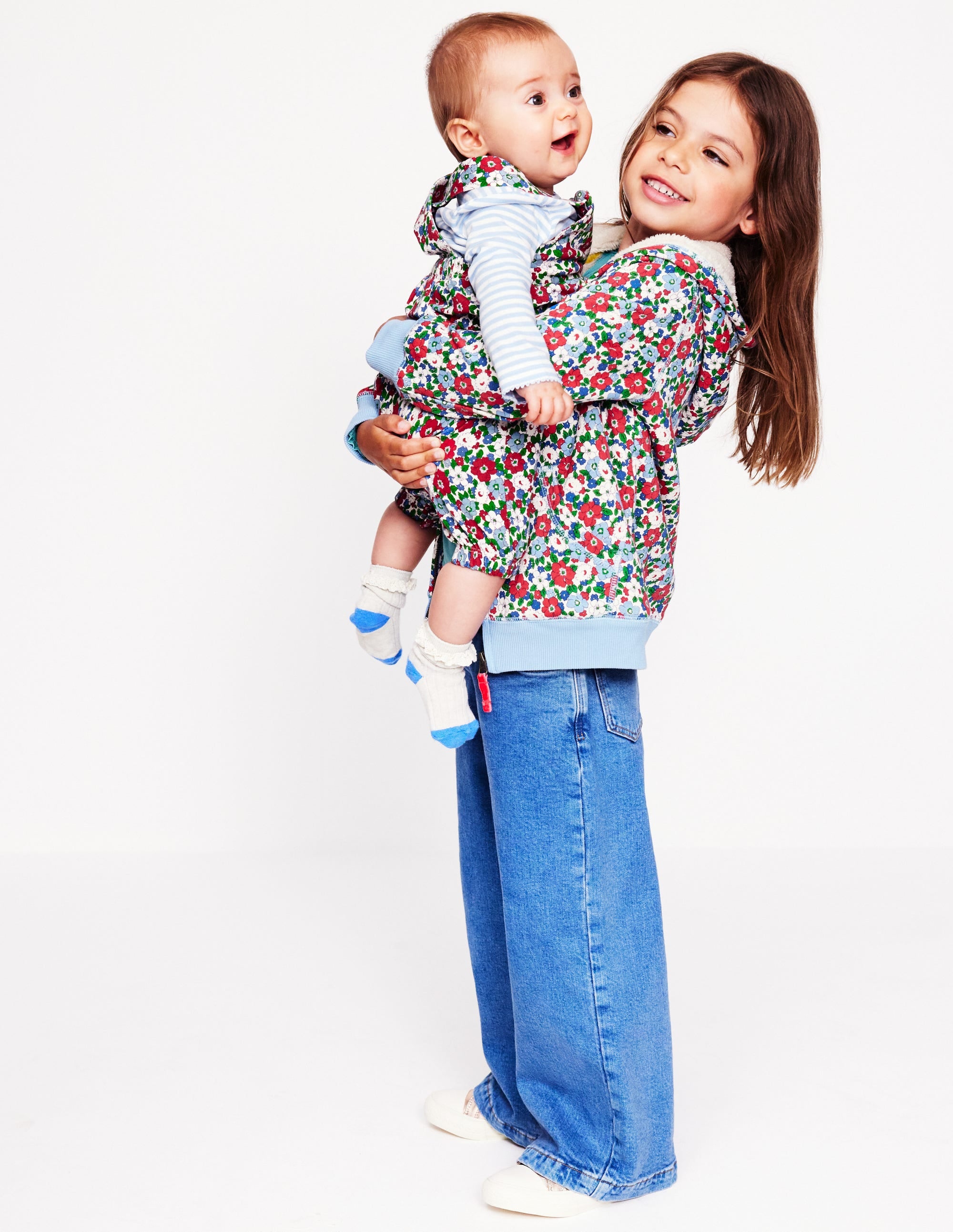 Jersey Dungaree Set-Glacier Blue Floral - Image 4