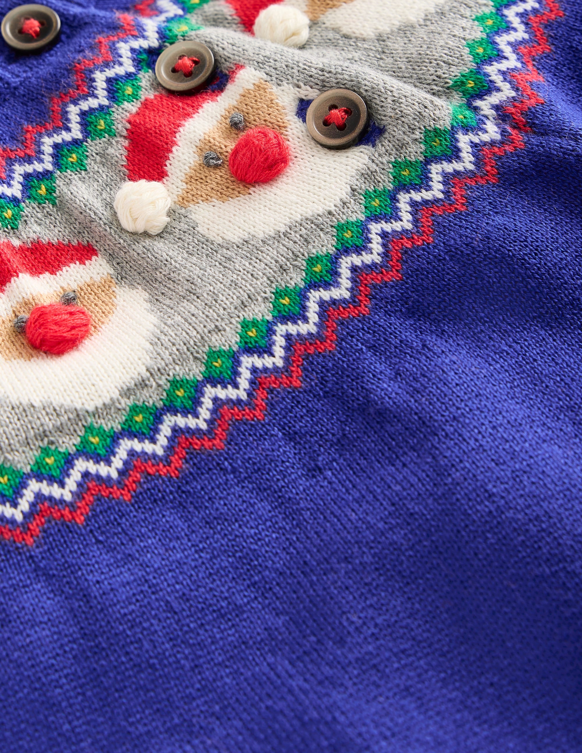 Fair Isle Knitted Romper-Starboard Blue Fair Isle - Image 3