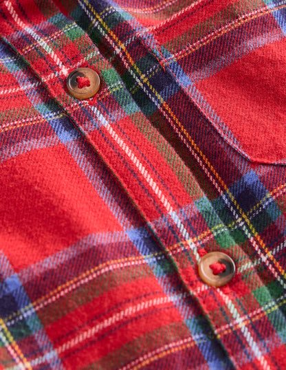 Checked Flannel All-in-One-Red and Blue Check