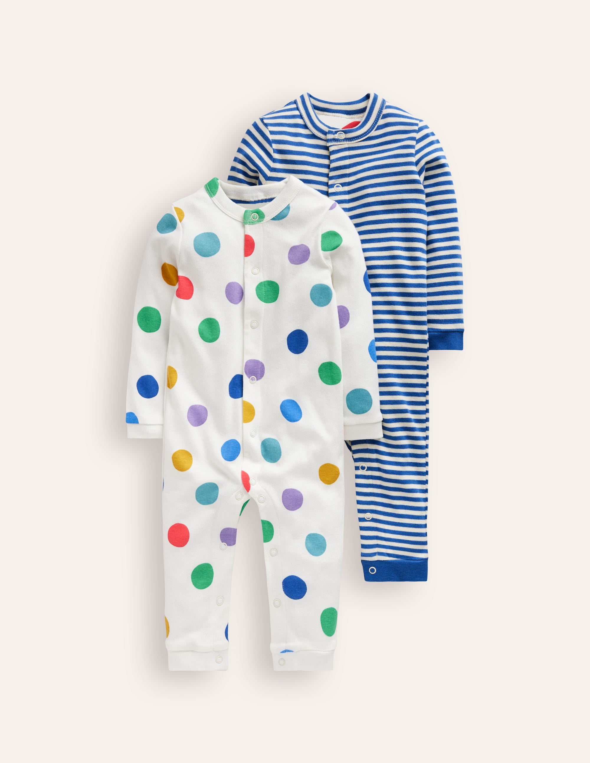Boys Twin Pack Rompers-Painted Spot - Image 1