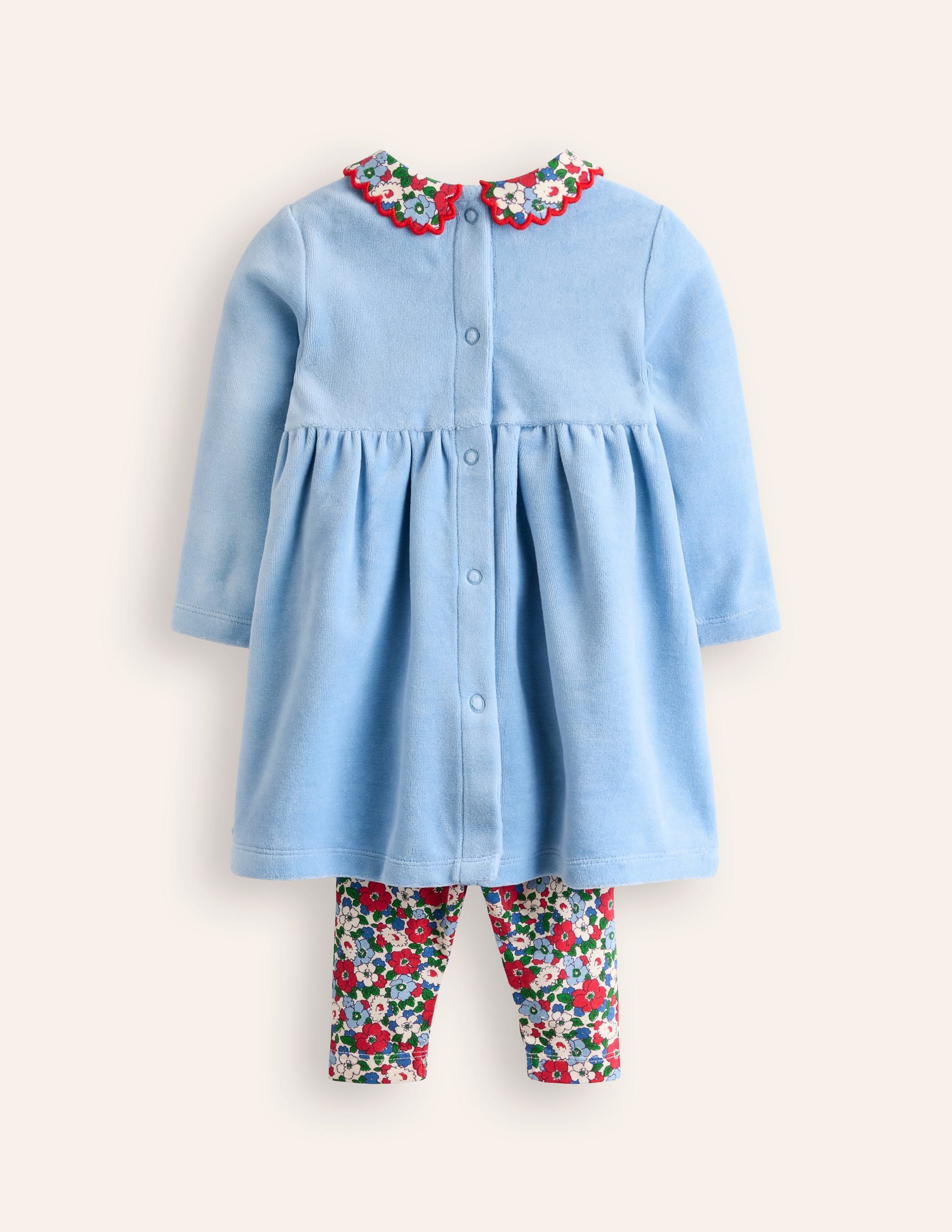 Velour Dress Set-Glacier Blue - Image 2