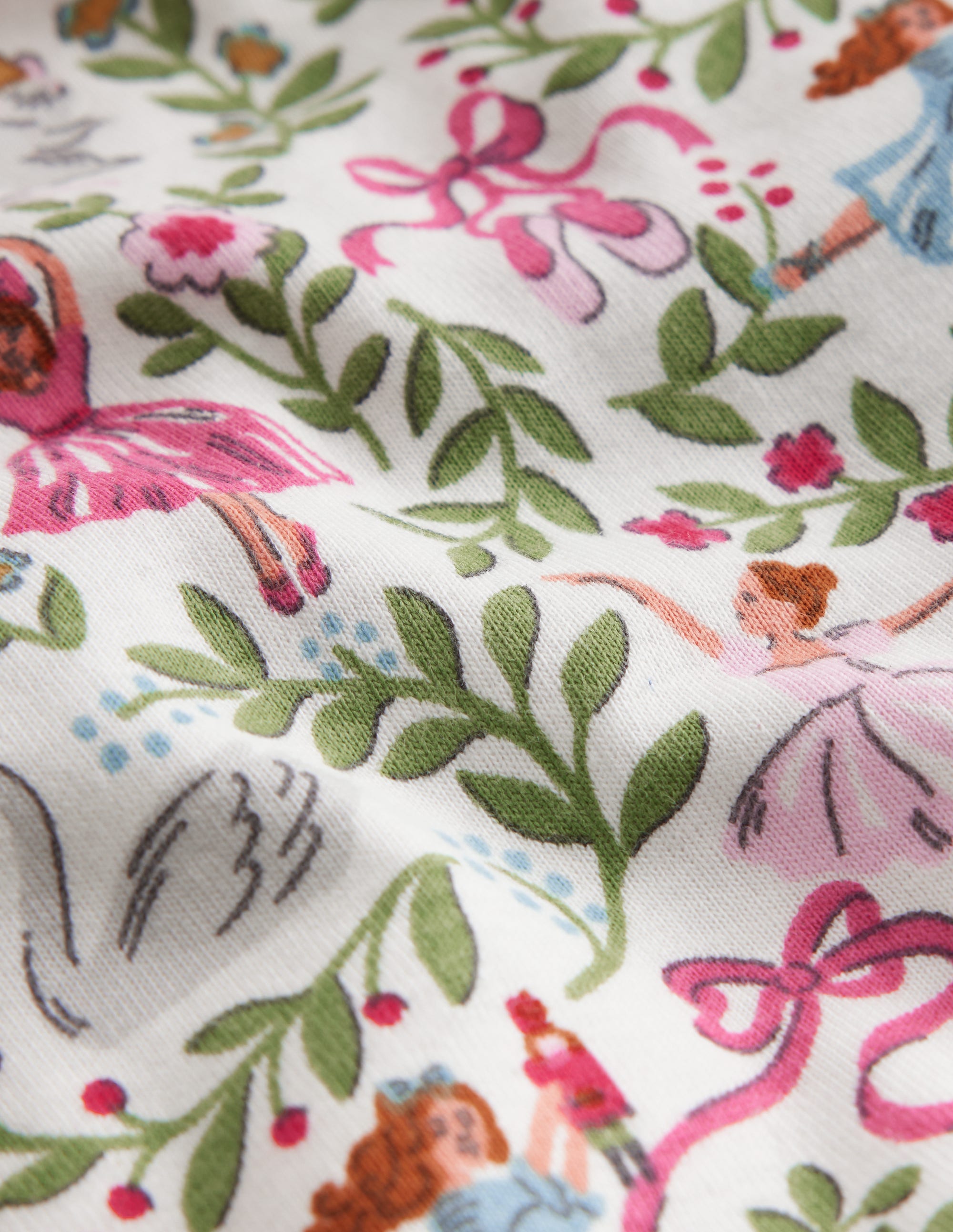 Snug Long John Pyjamas-Ivory Ballet Toile - Image 3