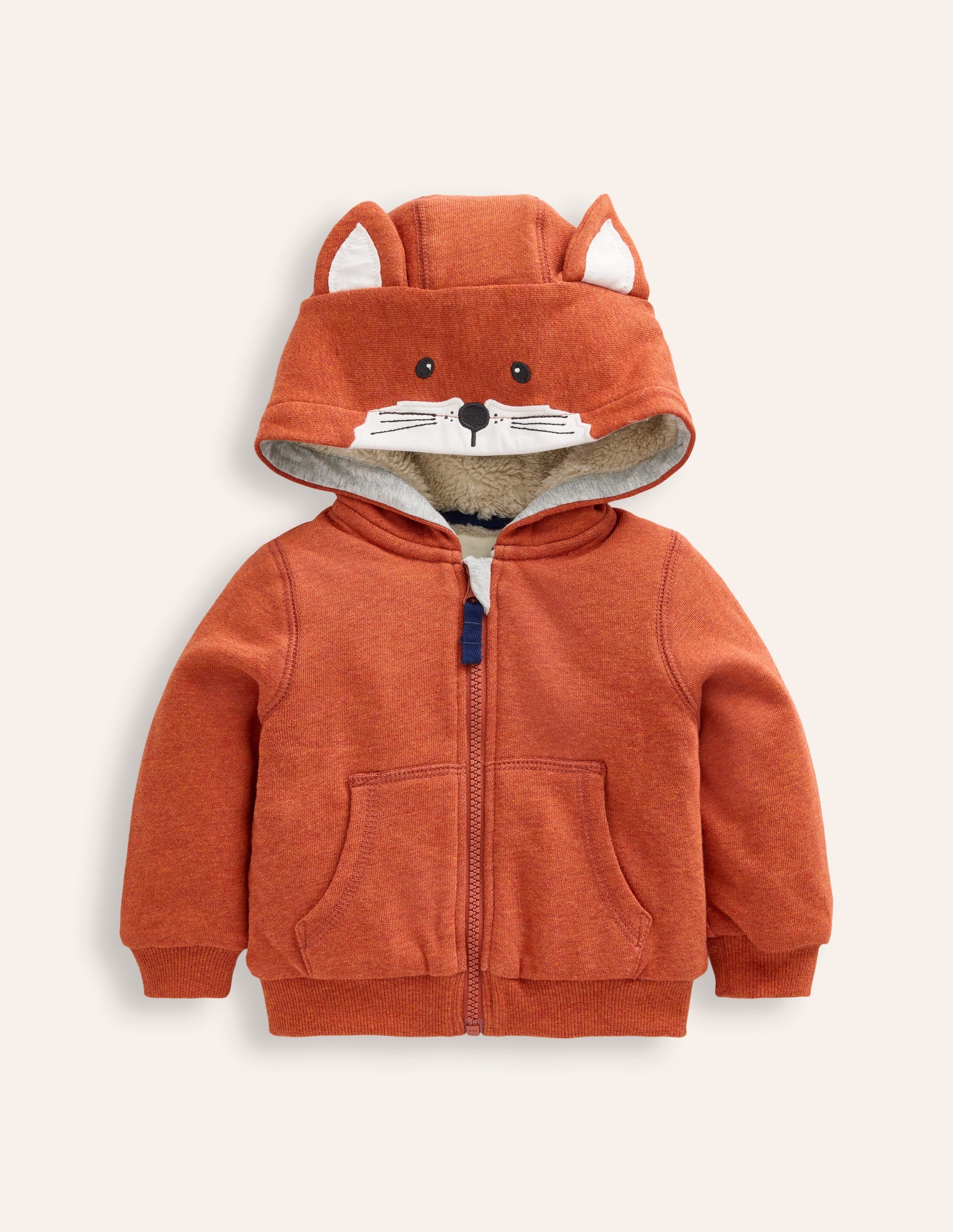 Shaggy lined Hoody-Terracotta Fox - Image 1