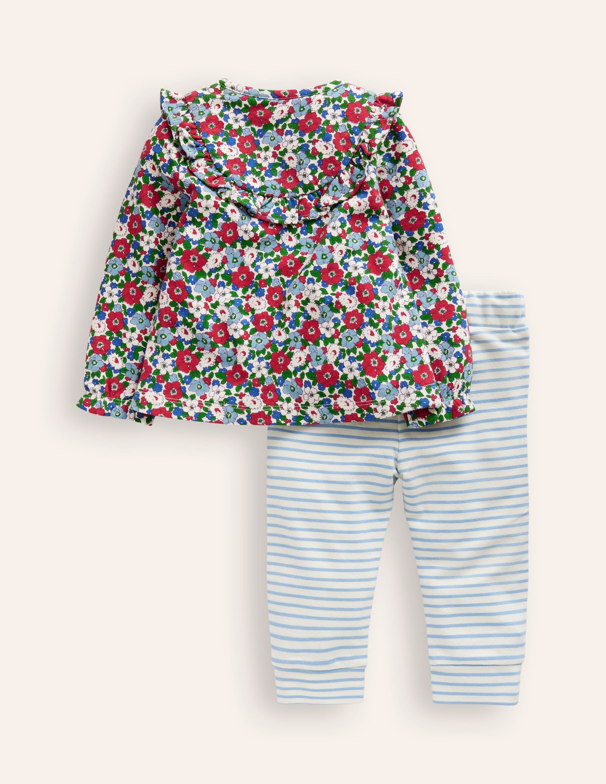 Jersey Top and Leggings-Glacier Blue Floral - Image 2