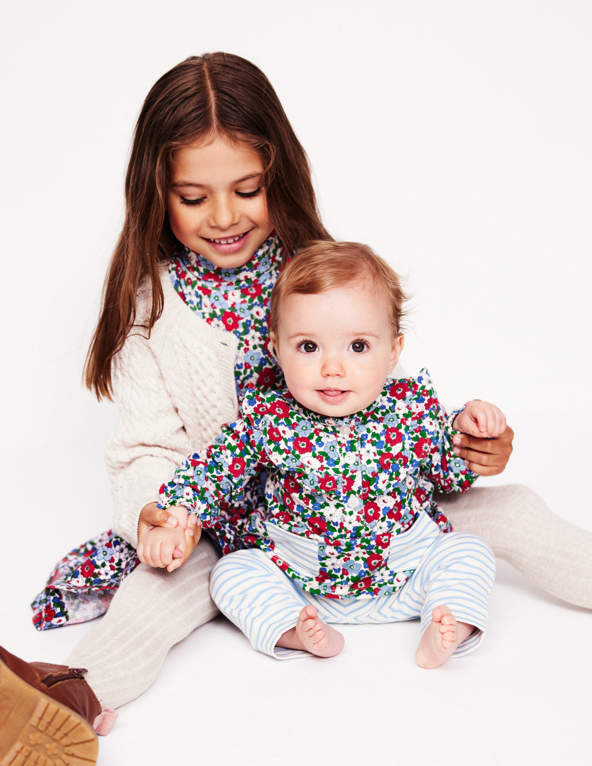 Jersey Top and Leggings-Glacier Blue Floral - Image 4