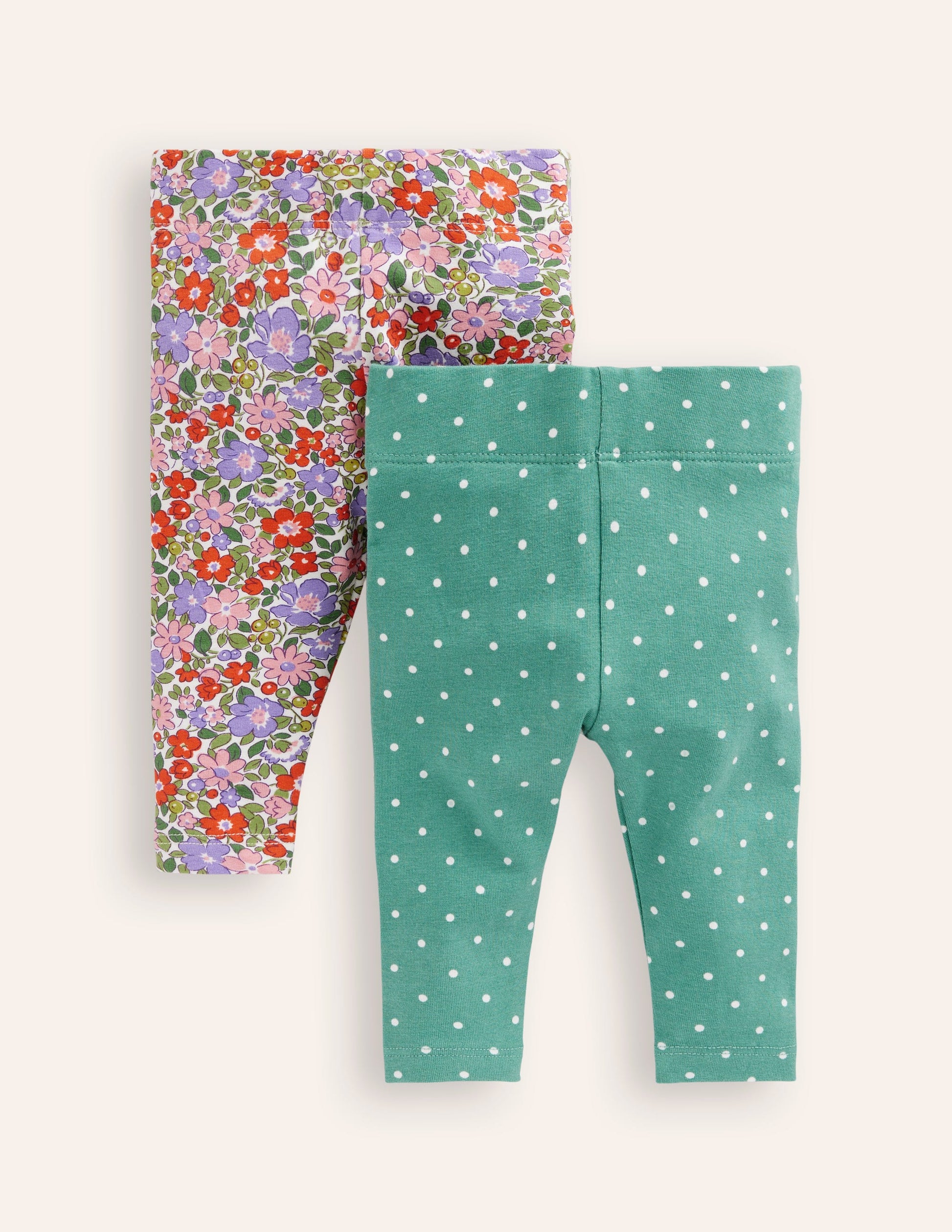 Twin Pack Leggings-Multi Small Flowerbed-1
