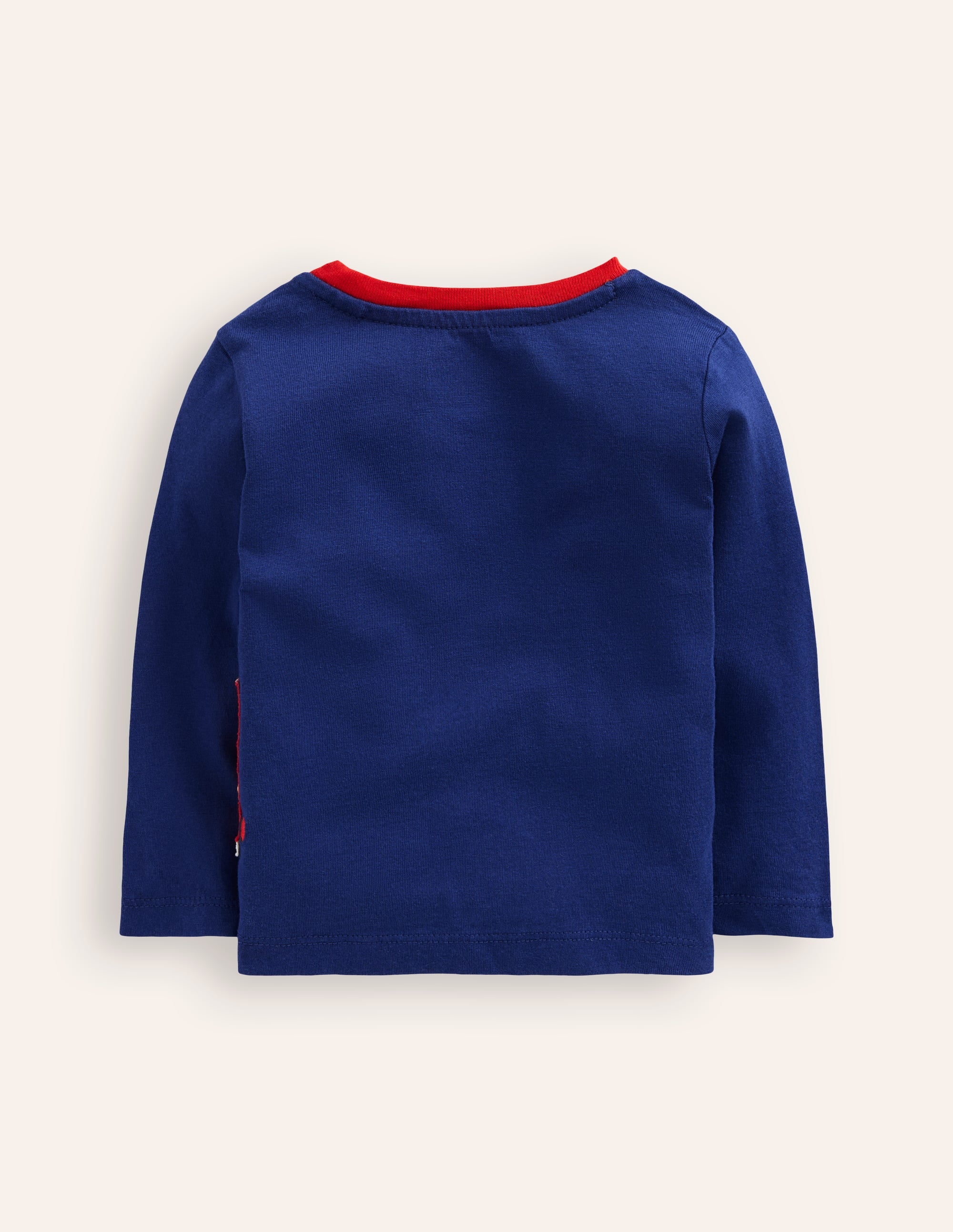 Long Sleeve Applique T-shirt-Starboard Blue Fire Engine - Image 2
