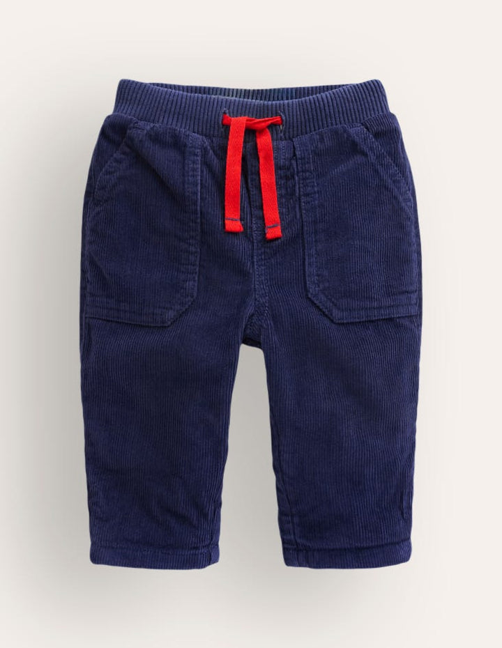 Cosy Lined Trousers-Starboard Blue