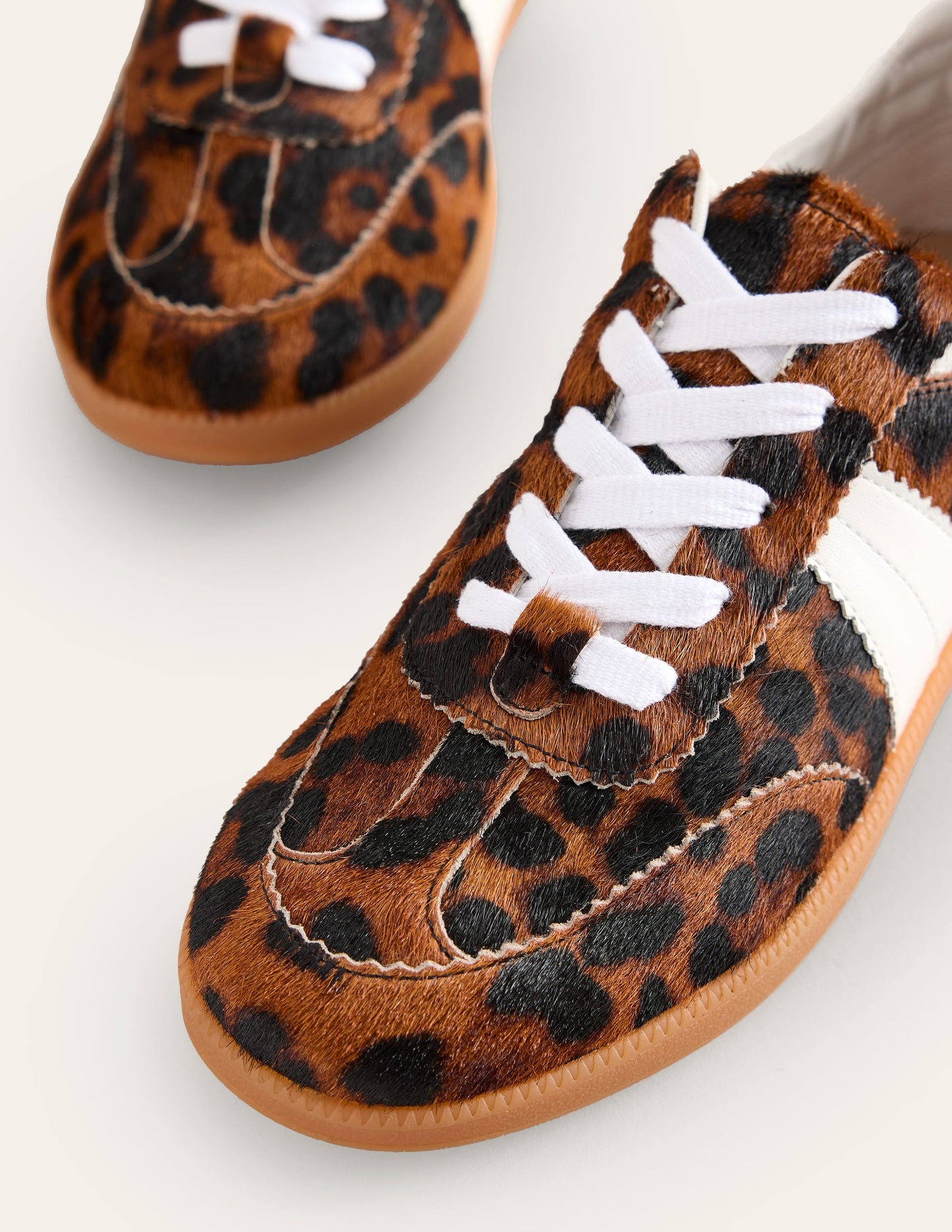 Erin Retro Tennis Trainers-Dark Classic Leopard