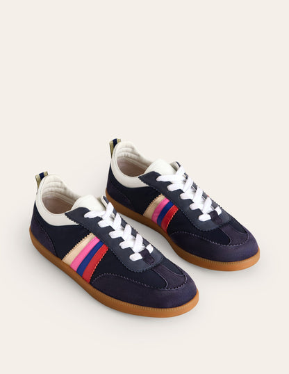 Erin Retro Tennis Trainers-Navy/Rainbow