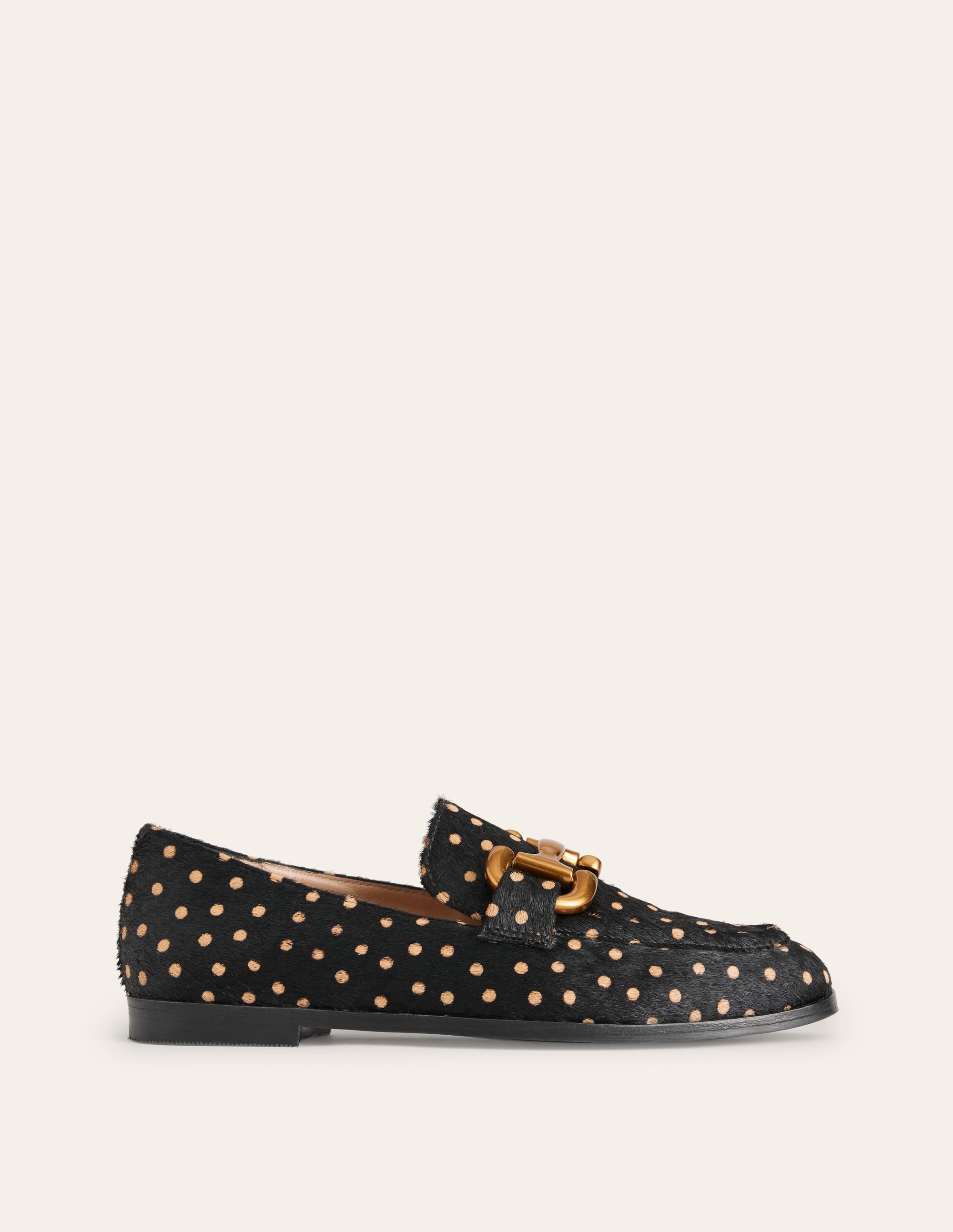 Iris Snaffle Loafers-Black and Camel Spot - Image 2