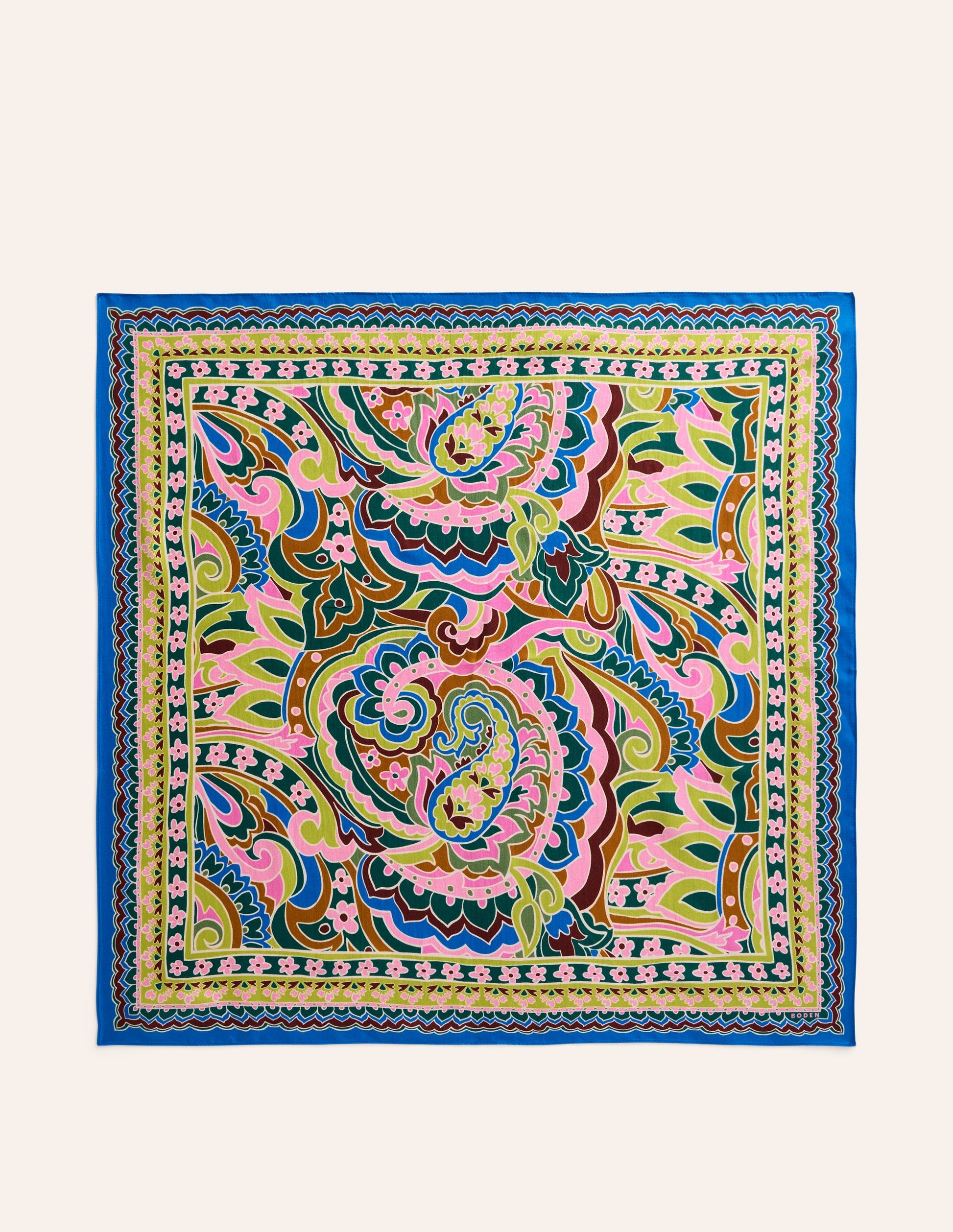 Elisabeth Silk Square Scarf-Paisley Pomme-4